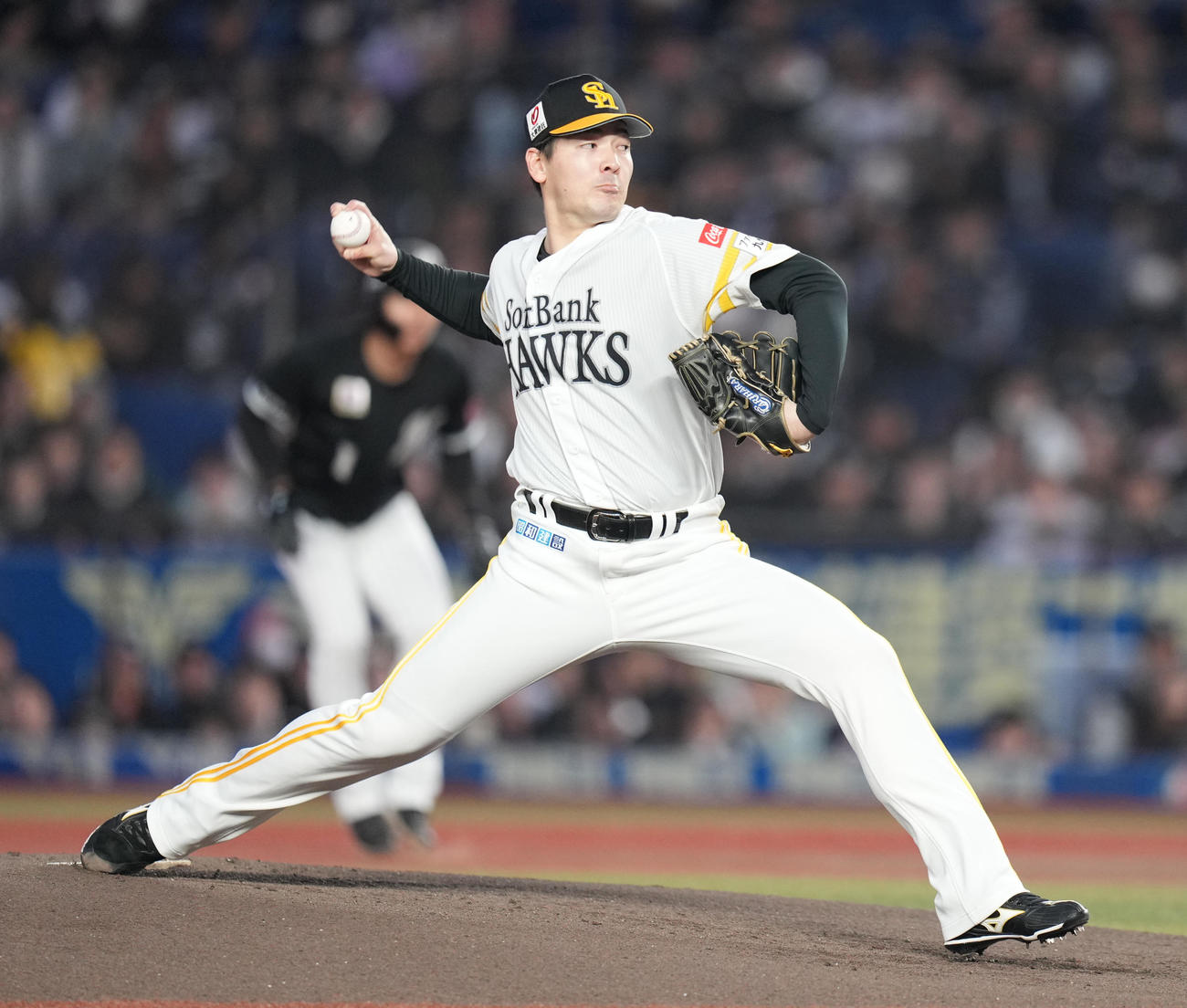 ソフトバンク有原航平（2025年4月11日撮影）