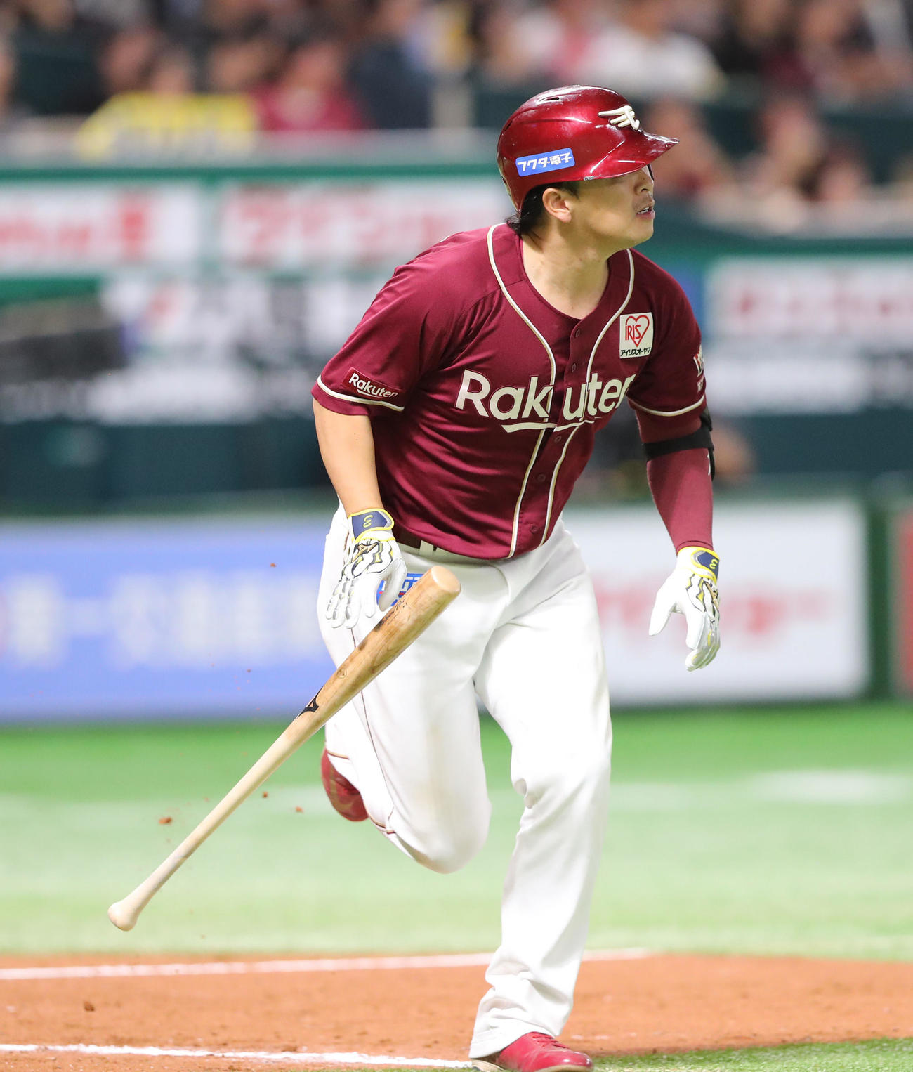 ソフトバンク対楽天　9回表楽天1死一塁、浅村は中越えに勝ち越しとなる適時三塁打を放つ（撮影・梅根麻紀）