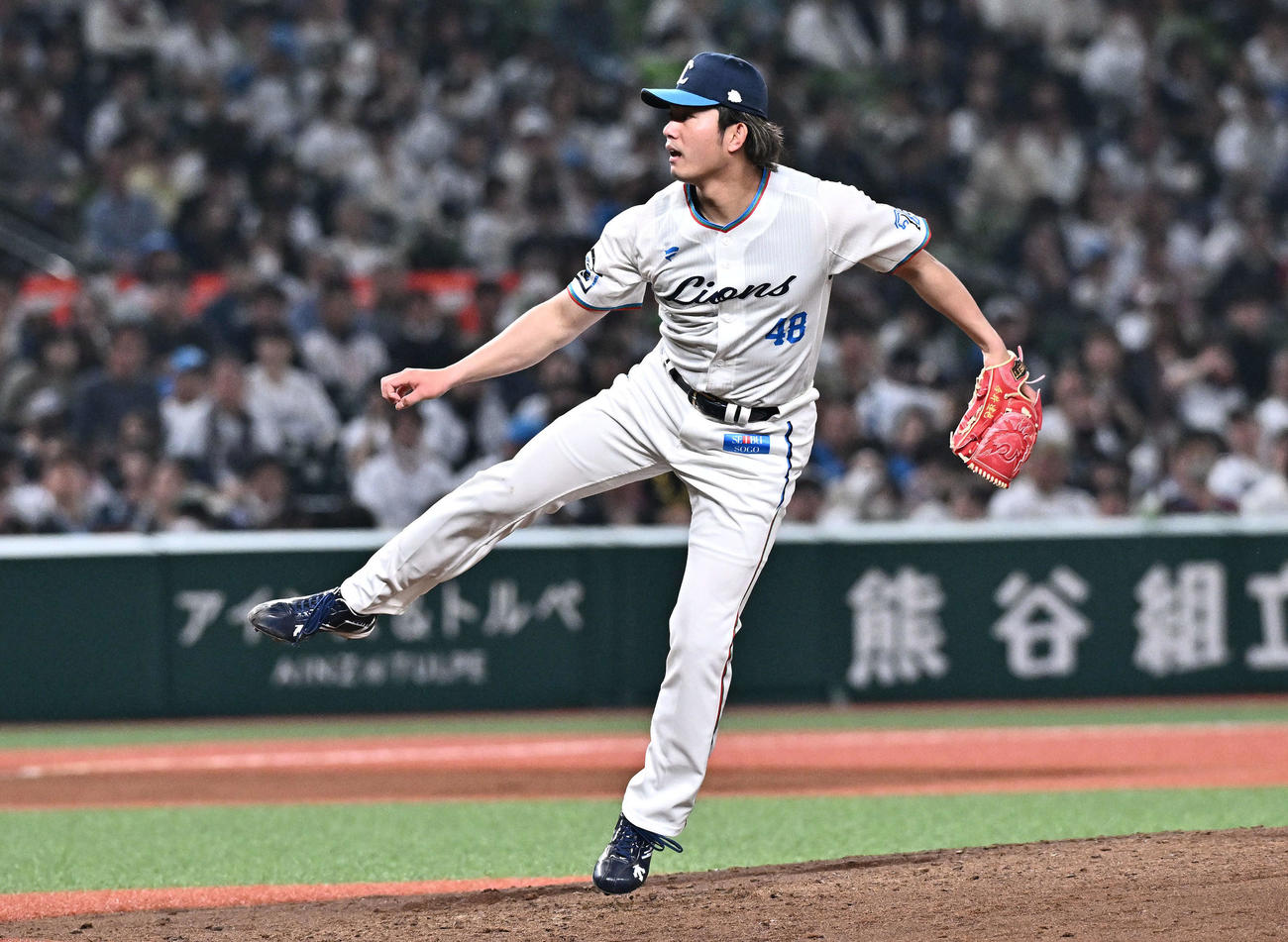 西武対ソフトバンク　西武先発の今井（撮影・滝沢徹郎）