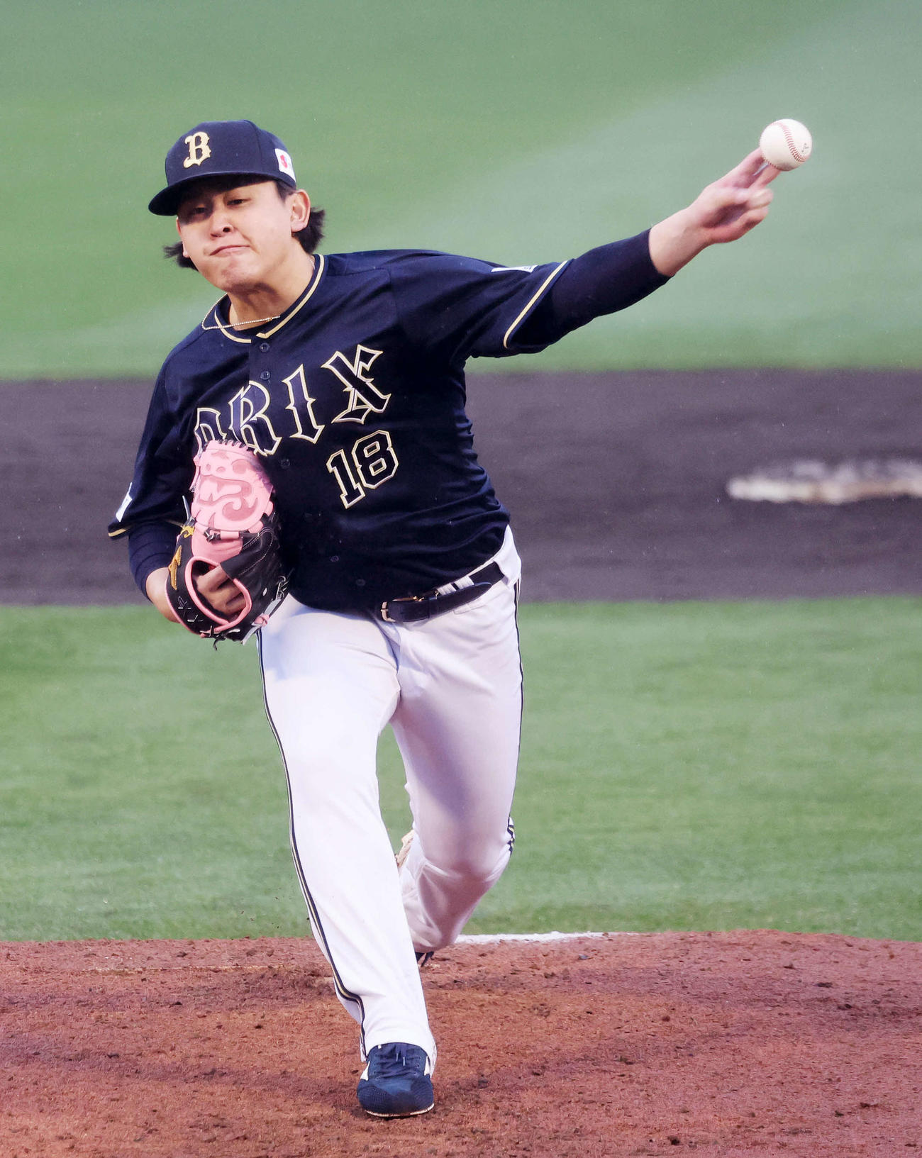 オリックス宮城大弥（2025年4月13日撮影）　