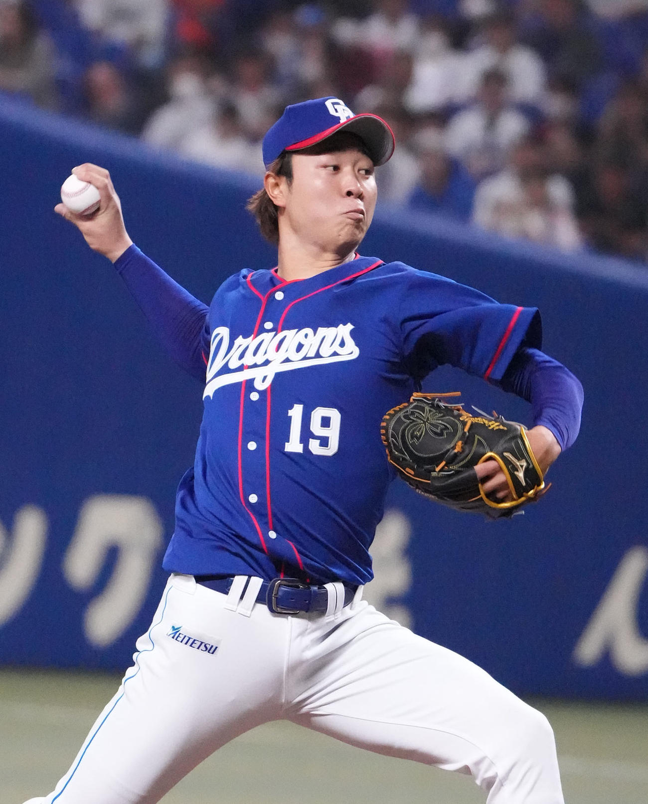 中日対DeNA 1回表、登板する中日先発の高橋宏（撮影・森本幸一）