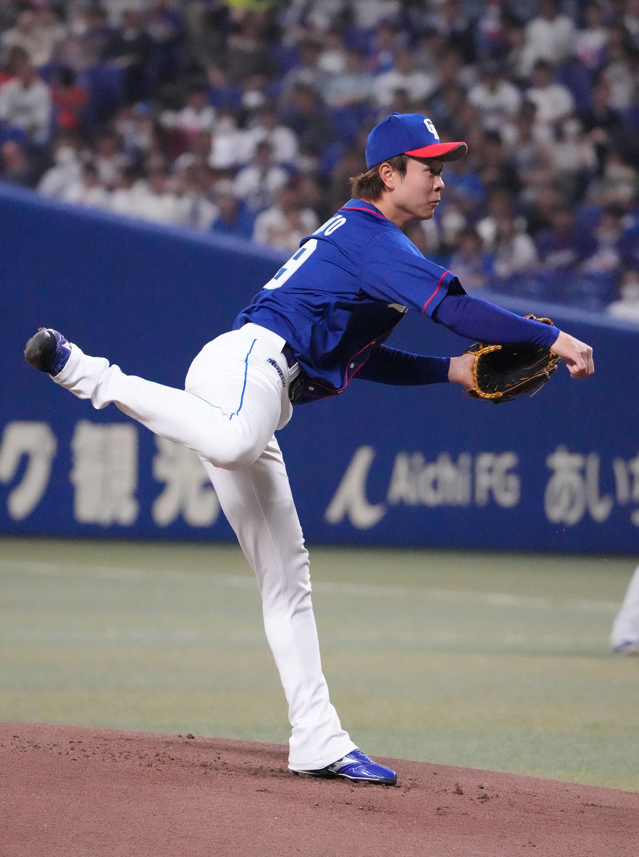 中日対DeNA 1回表、登板する中日先発の高橋宏（撮影・森本幸一）