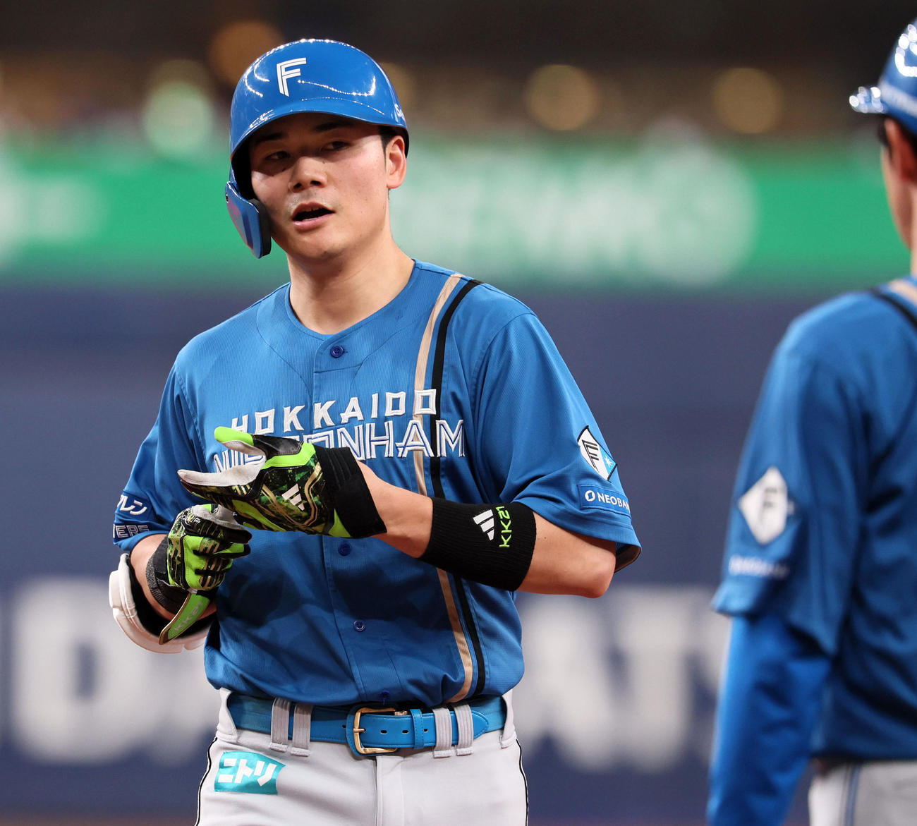 オリックス対日本ハム　4回表日本ハム無死、清宮幸は中前打を放つ（撮影・加藤哉）