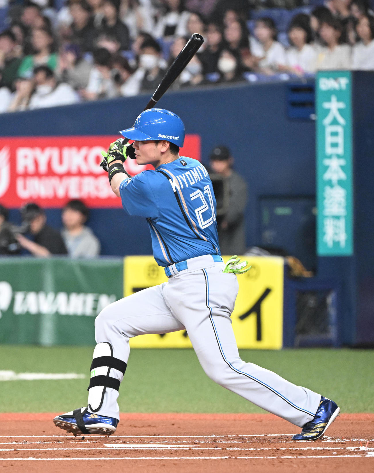 オリックス対日本ハム　1回表日本ハム1死、中前打を放つ清宮幸（撮影・和賀正仁）