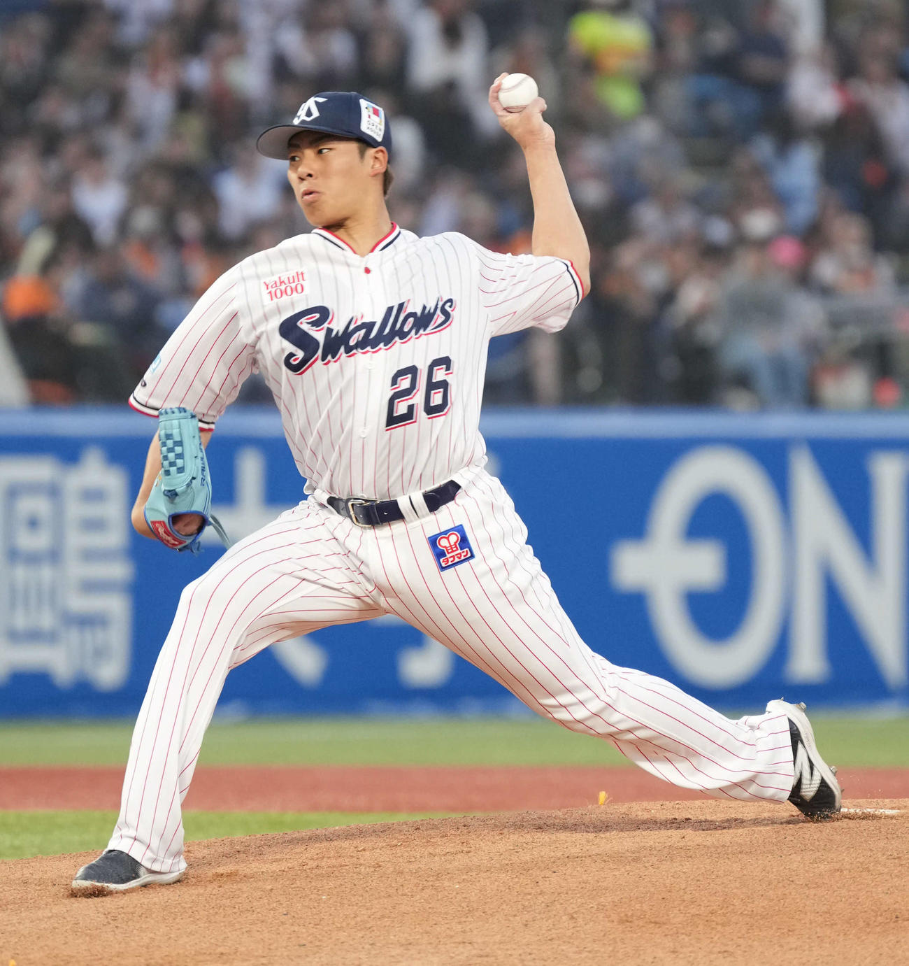 ヤクルト対巨人　ヤクルト先発の山野（撮影・小沢裕）