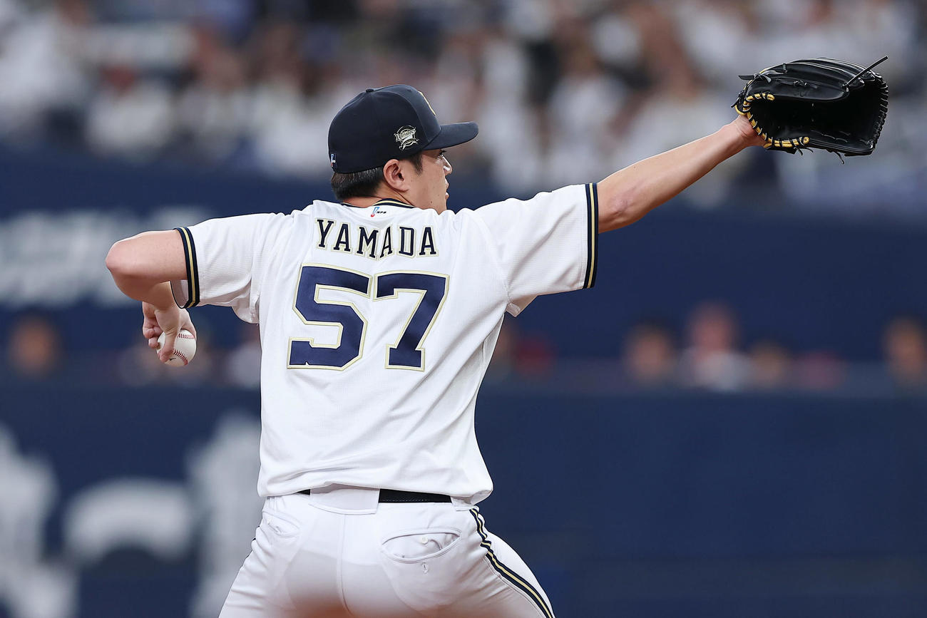 オリックス対日本ハム　オリックス2番手の山田（撮影・前田充）