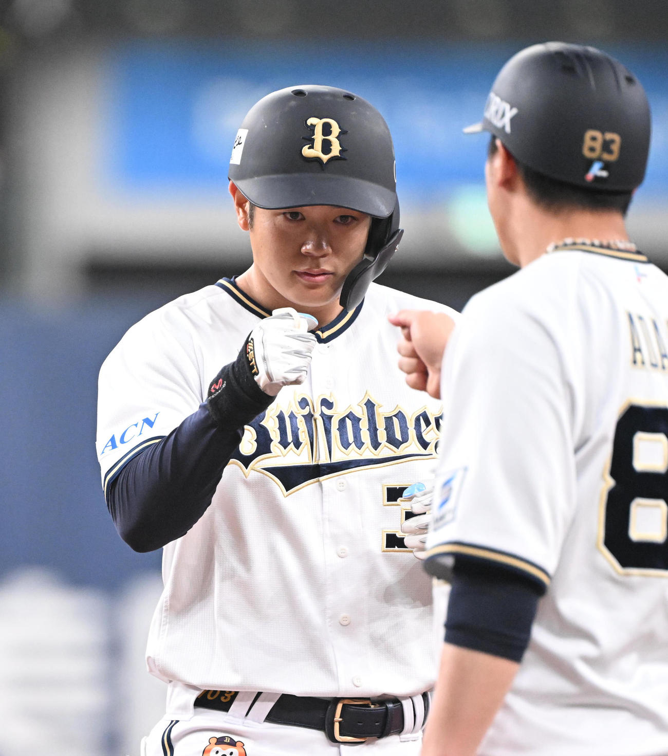 オリックス対日本ハム　4回裏オリックス無死、左前打を放った太田（撮影・和賀正仁）