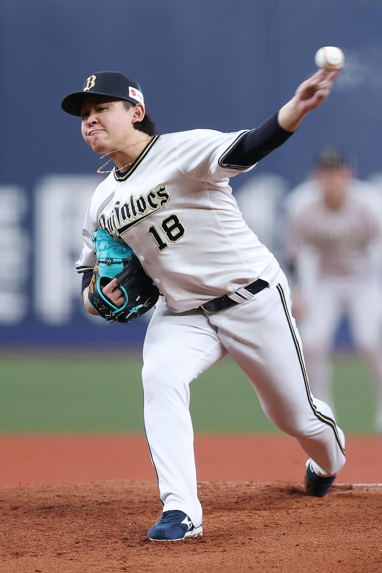 オリックス対日本ハム　力投するオリックス先発の宮城（撮影・前田充）