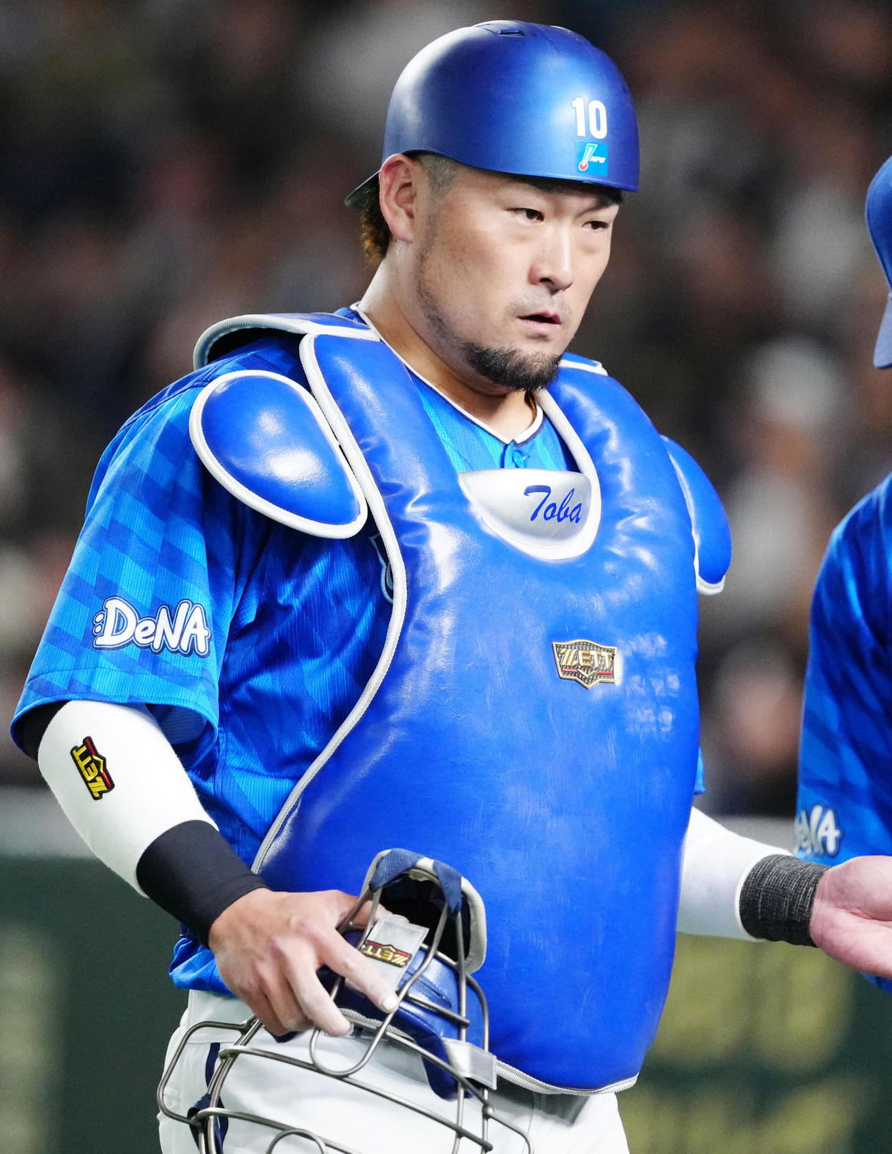 DeNA戸柱恭孝（2025年4月16日撮影）