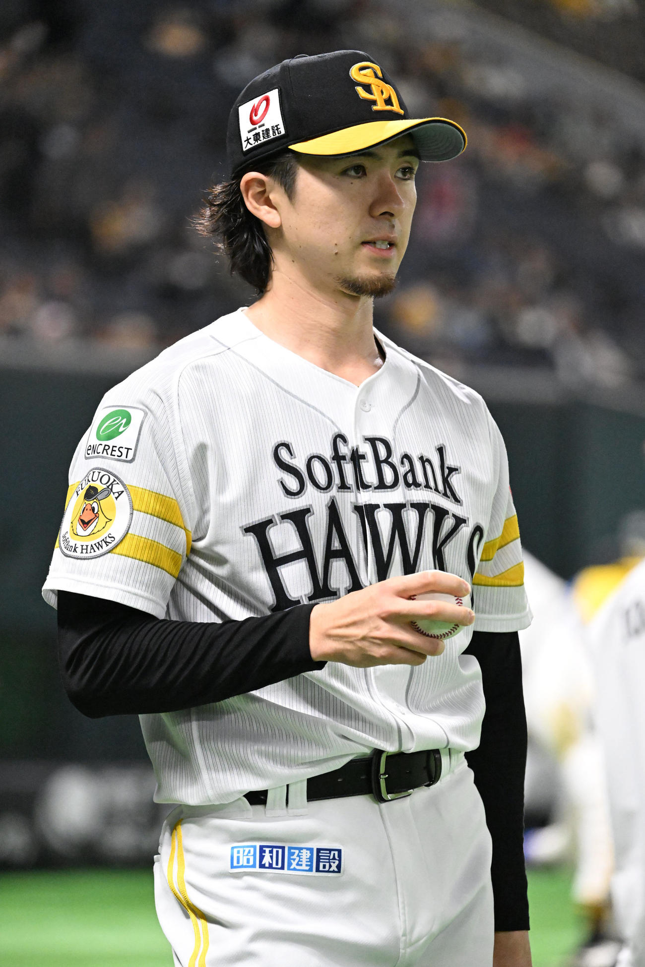 ソフトバンク対オリックス　ソフトバンク先発の上沢（撮影・林敢治）
