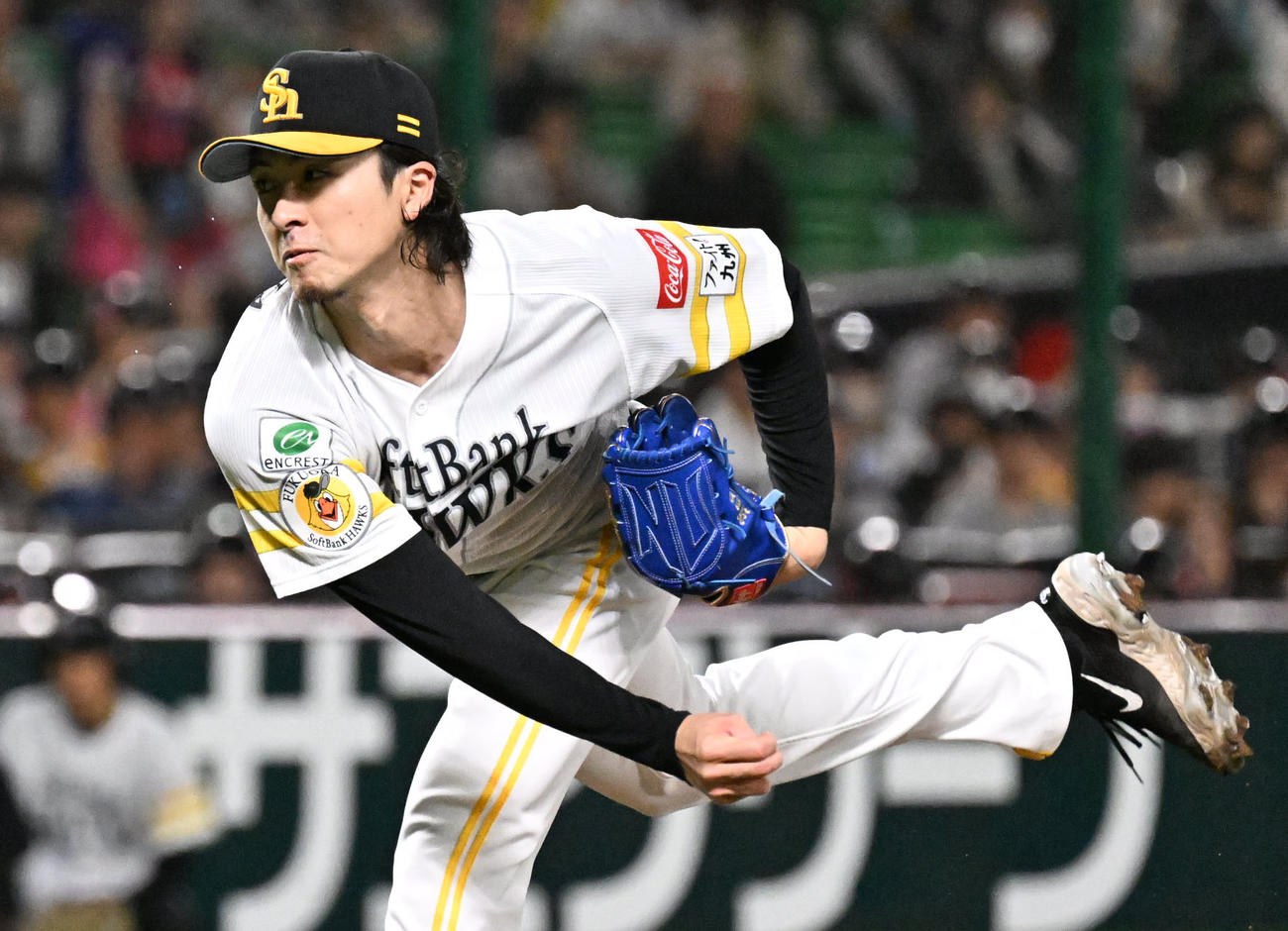 ソフトバンク対オリックス　ソフトバンク先発の上沢（撮影・林敢治）