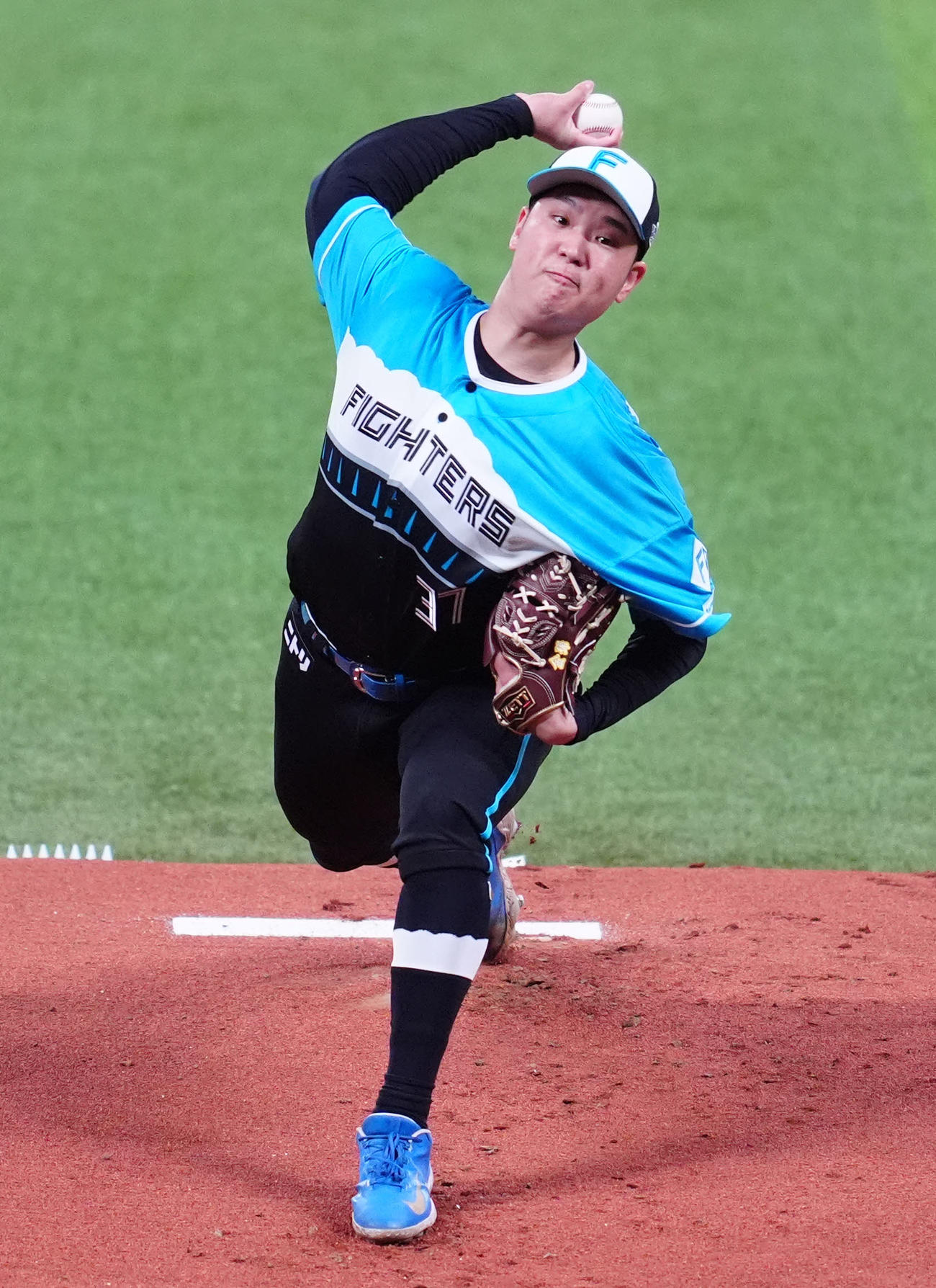 日本ハム対楽天　日本ハム先発の古林睿煬（撮影・江口和貴）
