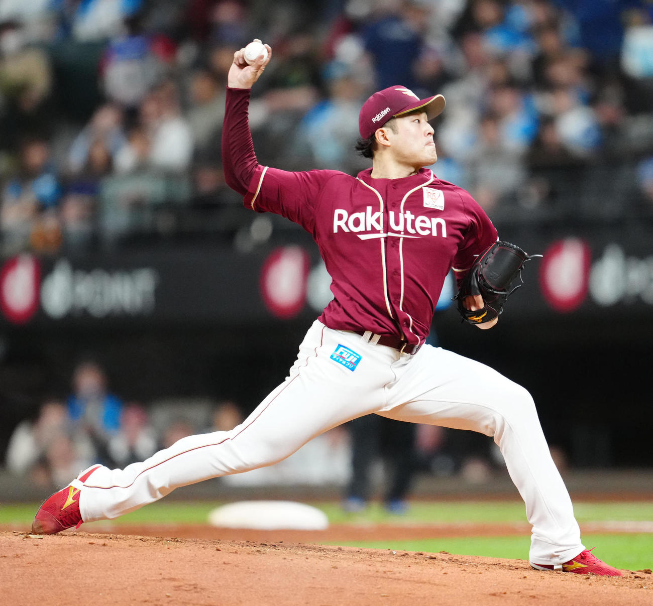 日本ハム対楽天　楽天先発の滝中（撮影・江口和貴）