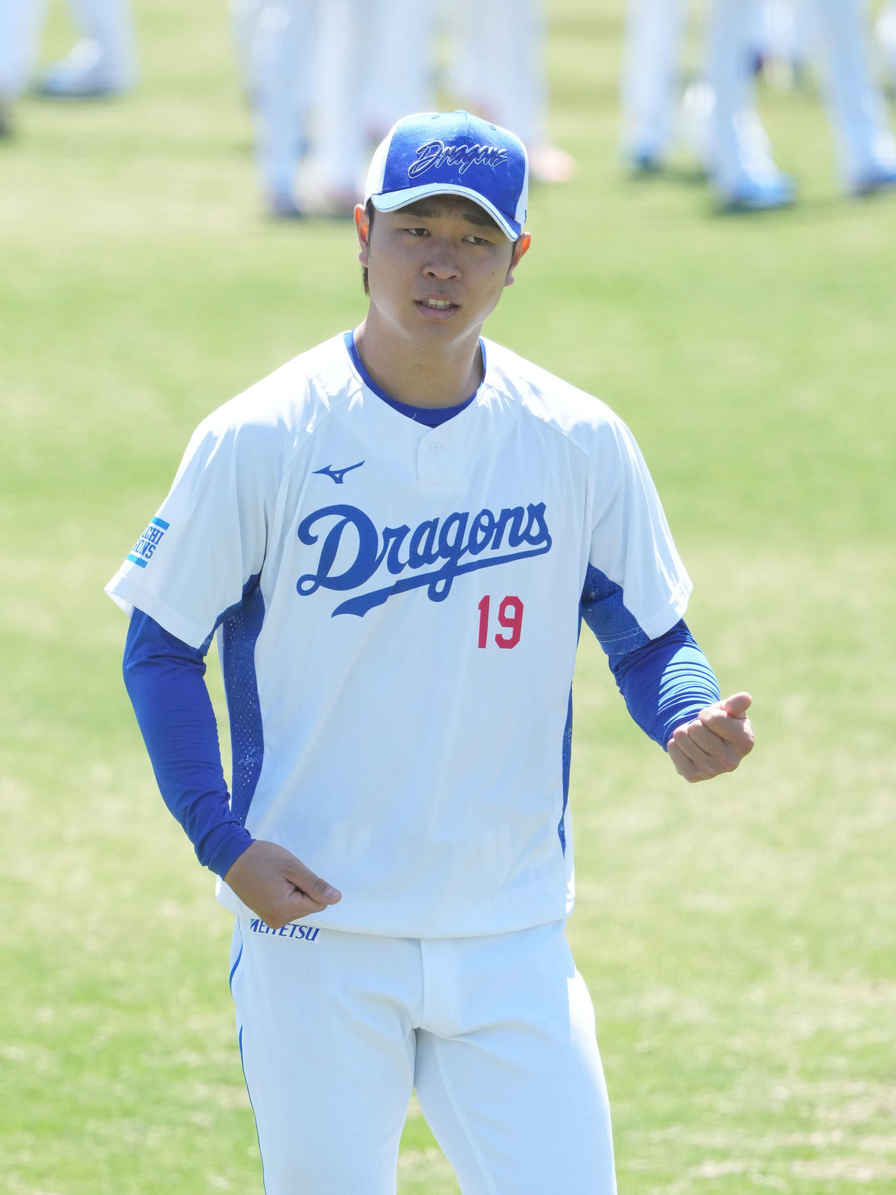 試合に向け調整する高橋宏（撮影・森本幸一）