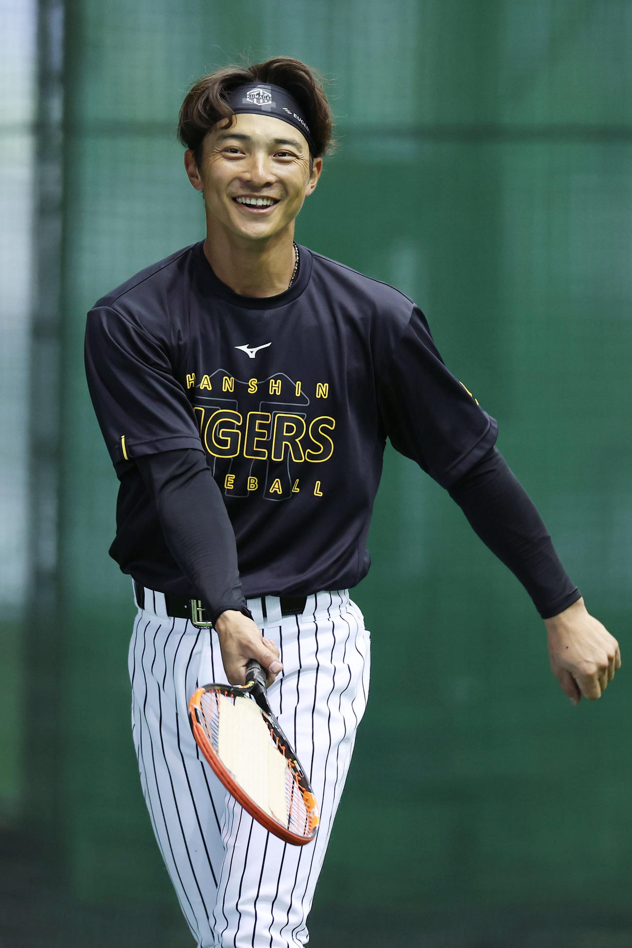 阪神熊谷敬宥（2025年2月13日撮影）