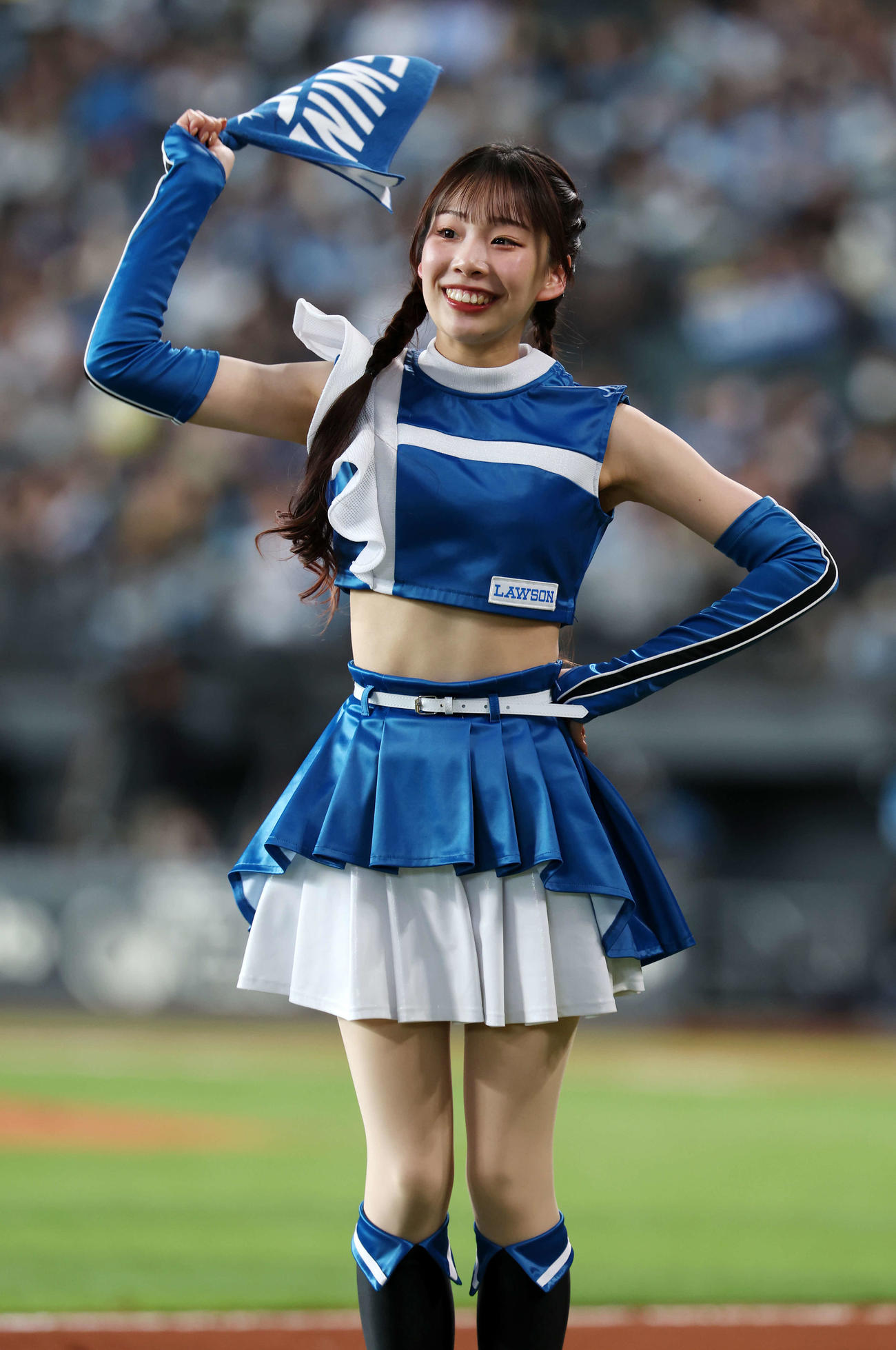 ファイターズガール松井みなみさん（撮影・宮地輝）