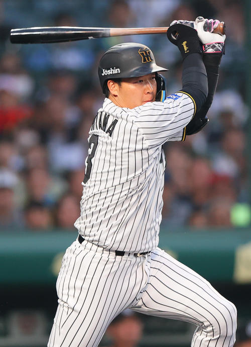阪神】大山悠輔が「魚雷バット」で先制打！芯から先端が細くなった