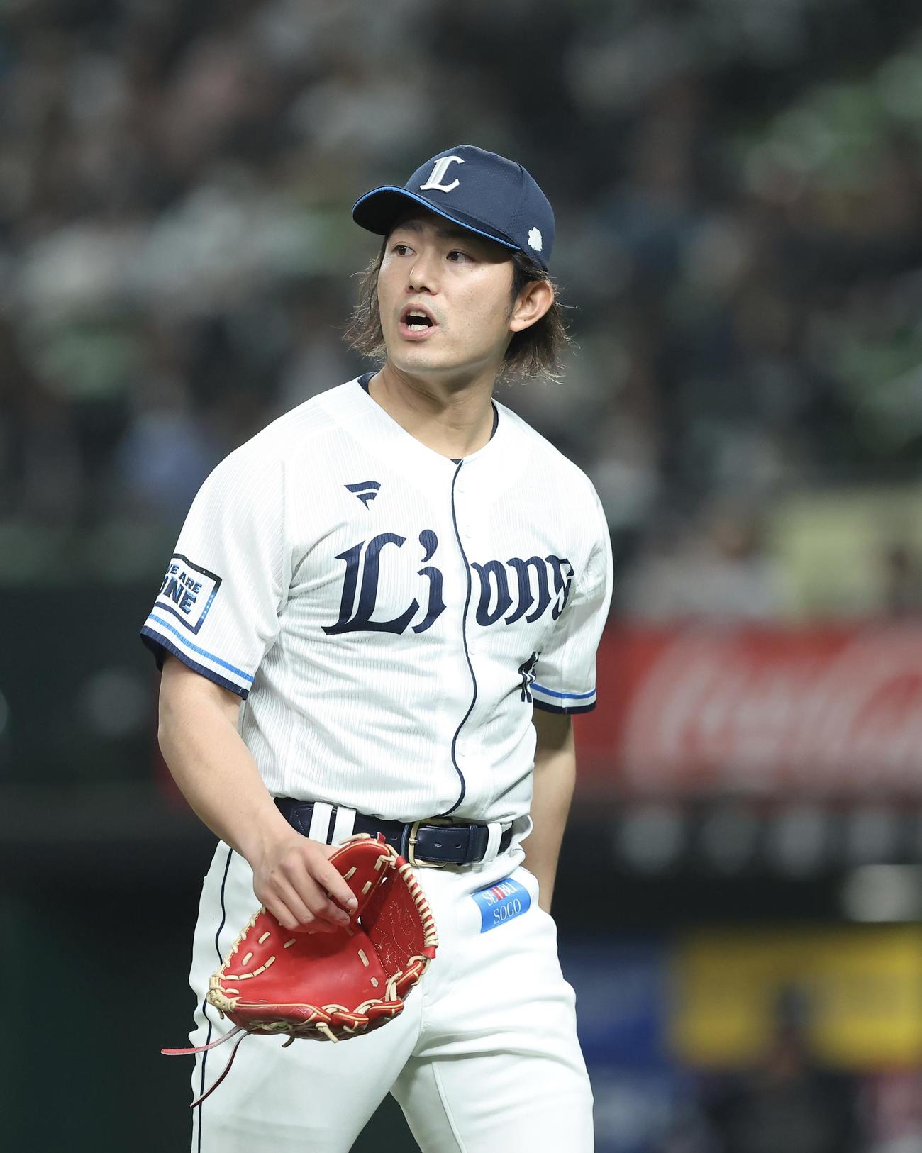 西武対オリックス　1回表を抑える西武今井（撮影・河田真司）