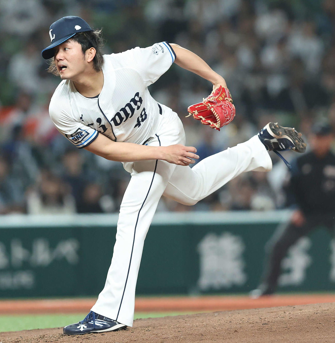 西武対オリックス　3回表、力投する今井（撮影・河田真司）
