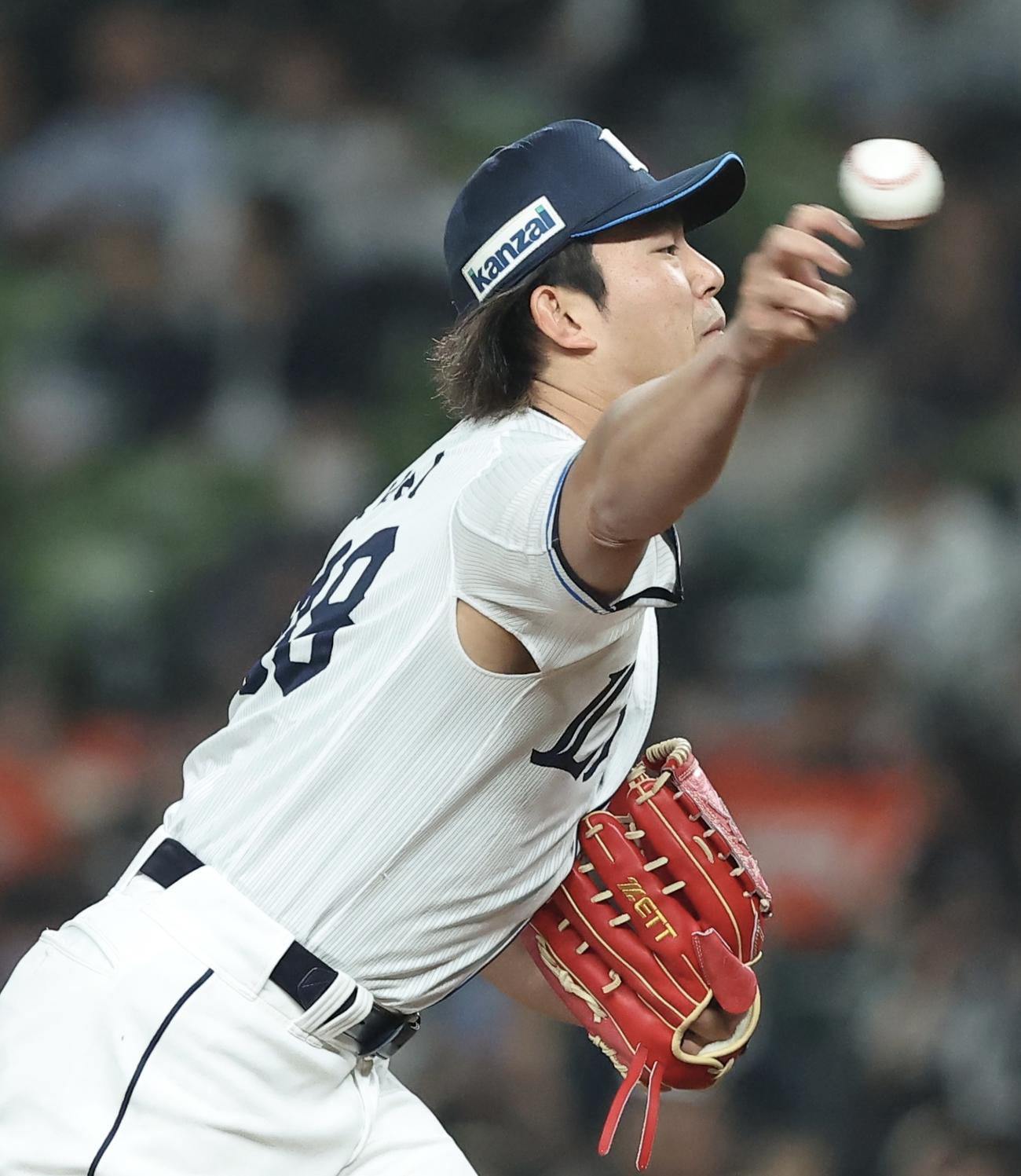西武対オリックス　先発登板する西武今井（撮影・河田真司）