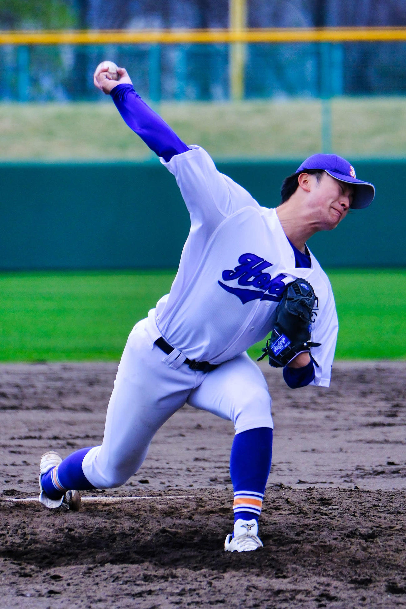 10回を2安打完封と好投した北洋大の藤田和来投手