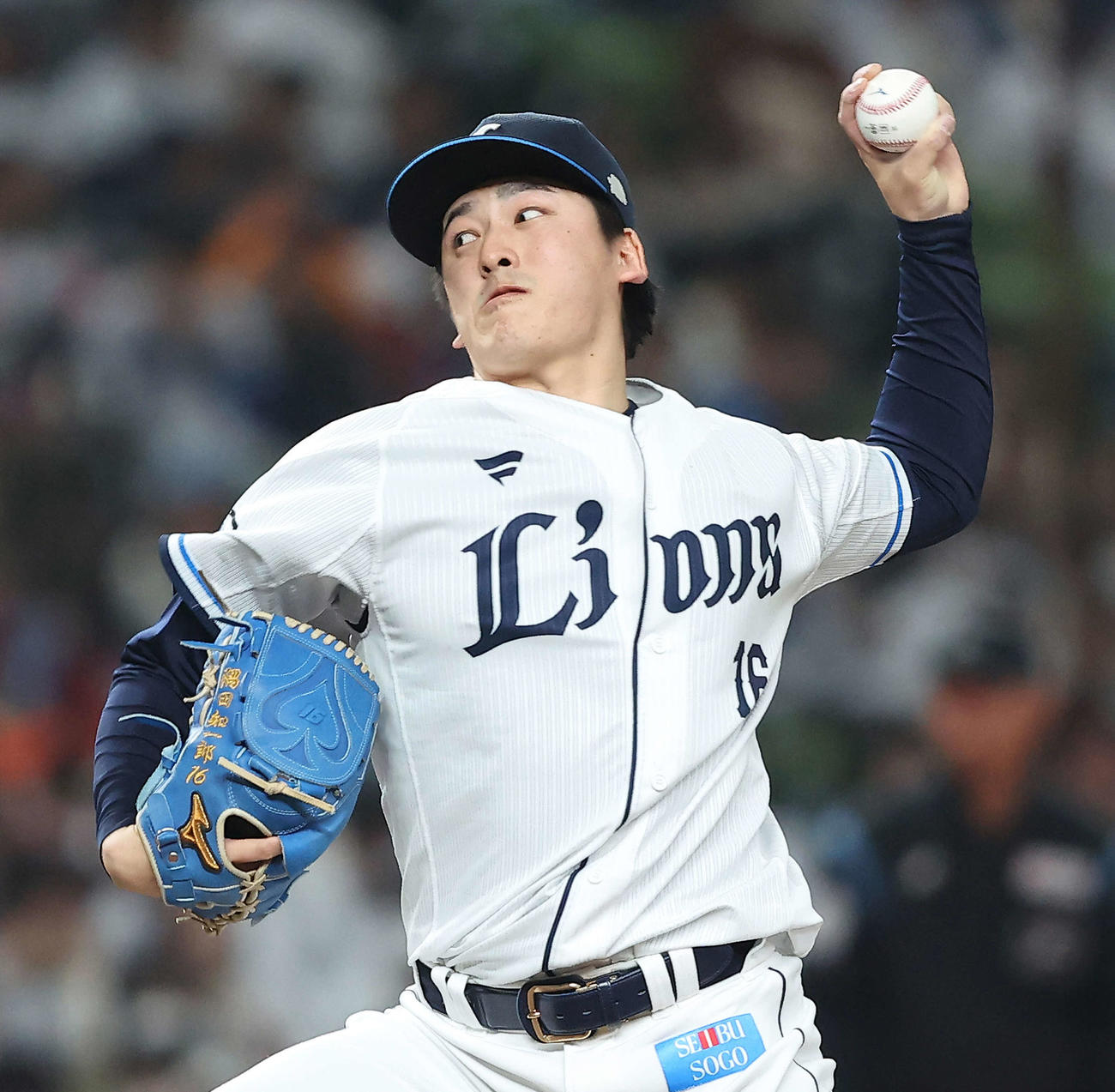 西武対オリックス　2回表、力投する隅田（撮影・河田真司）