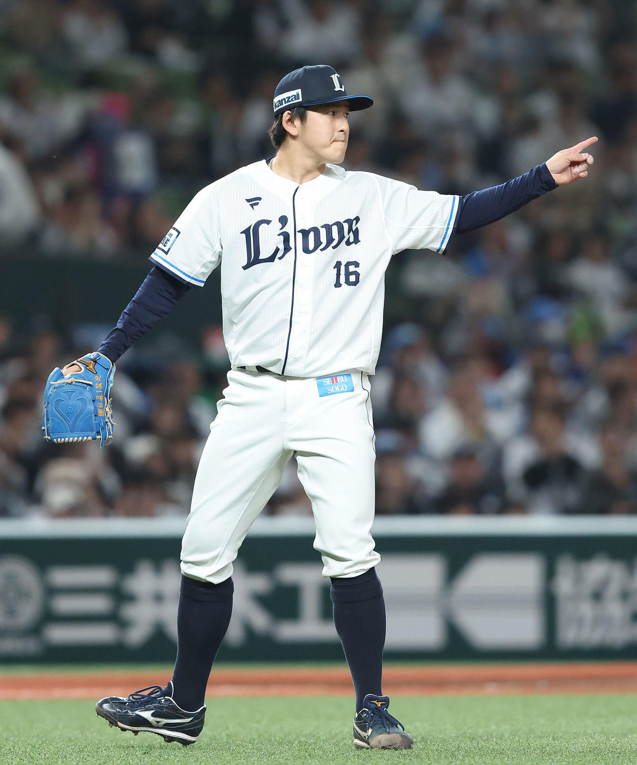 西武対オリックス　3回表を抑える隅田（撮影・河田真司）