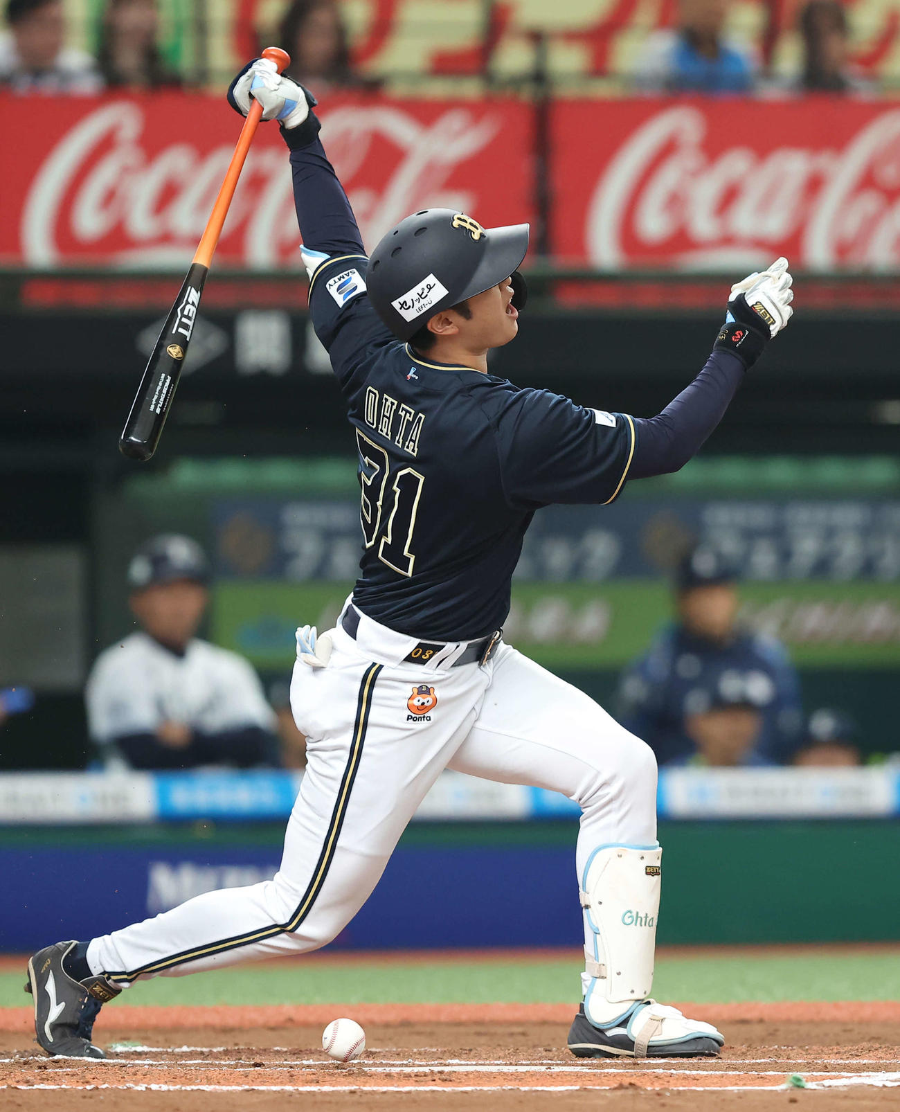 西武対オリックス　6回表オリックス無死一塁、空振り三振に倒れる太田（撮影・河田真司）