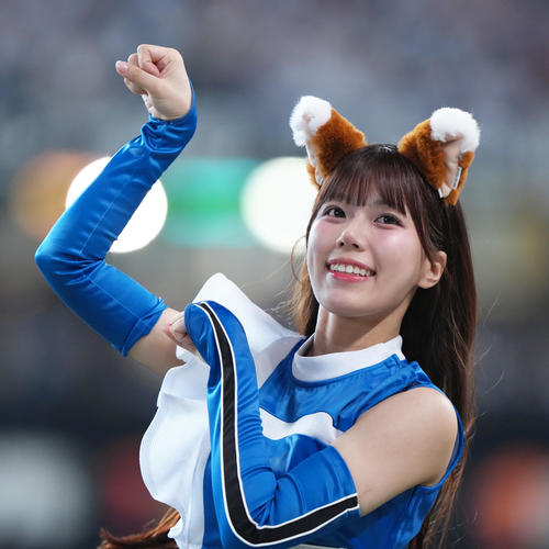 ファイターズガール山本蘭加（2025年4月撮影）