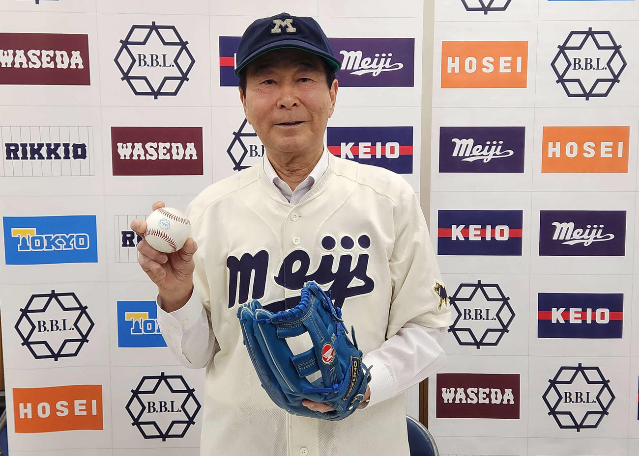レジェンド始球式を務めた高田繁氏（撮影・保坂淑子）