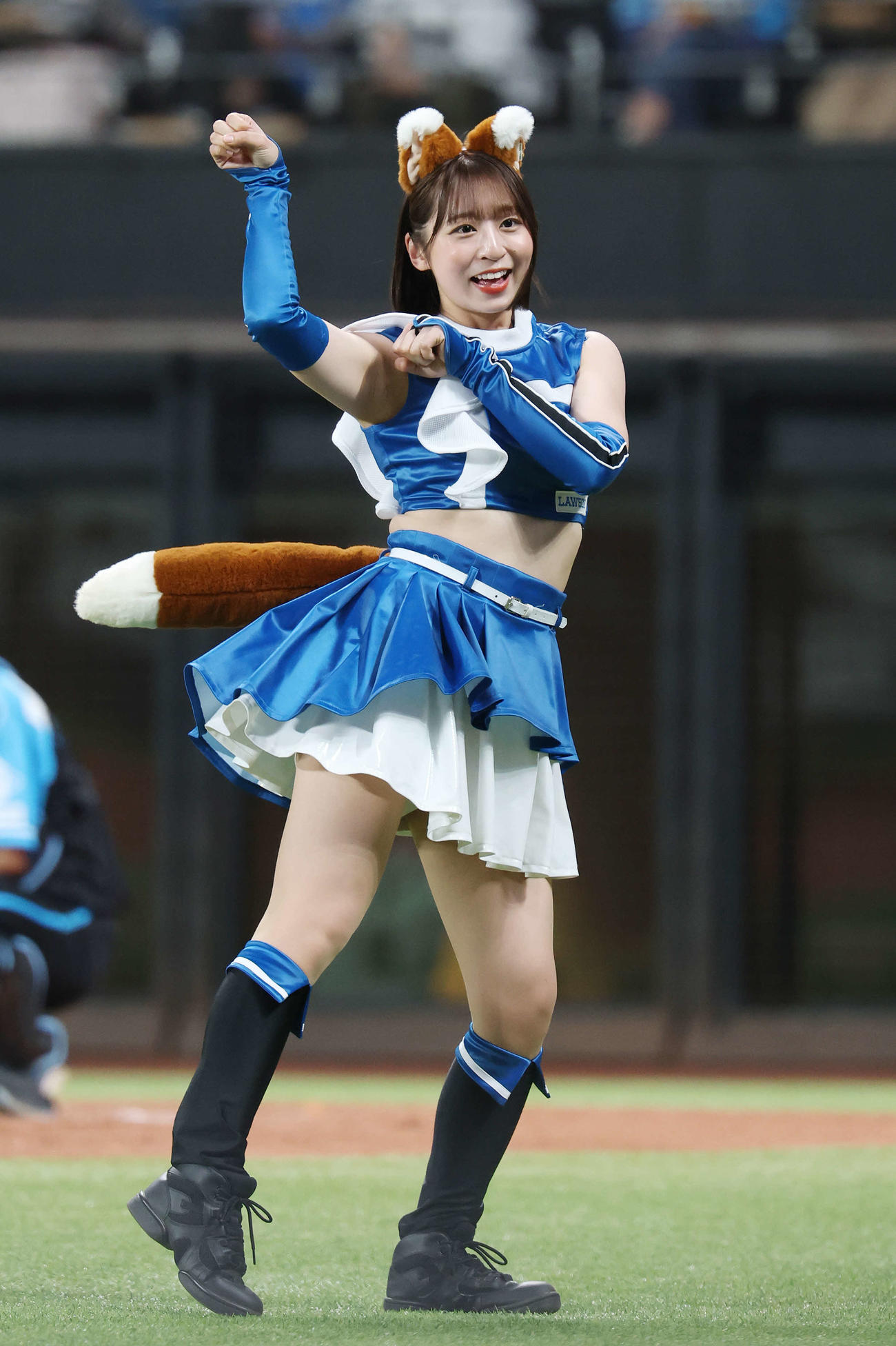 ファイターズガール原藤由衣さん（撮影・宮地輝）