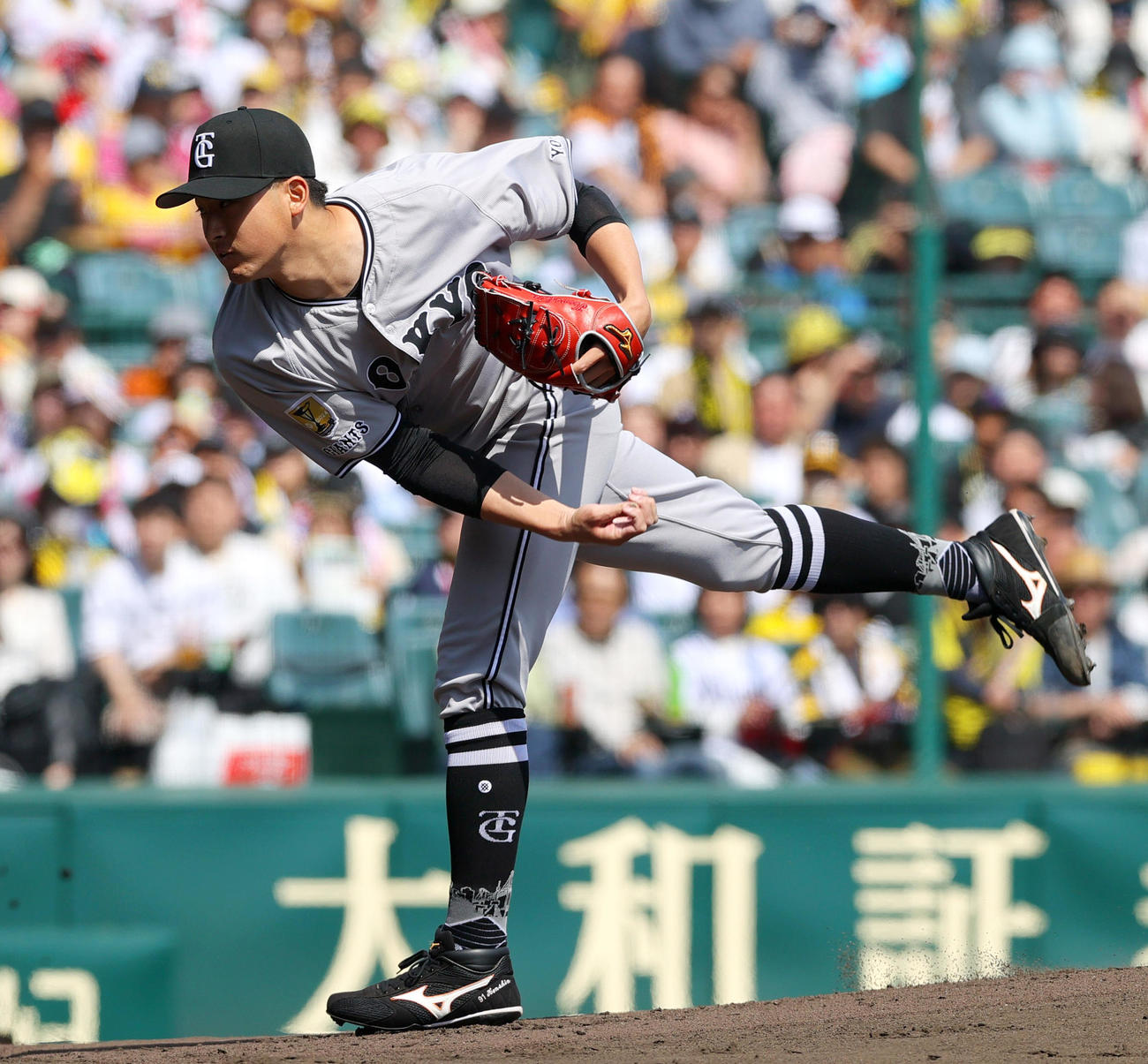 阪神対巨人　巨人先発の堀田（撮影・上山淳一）