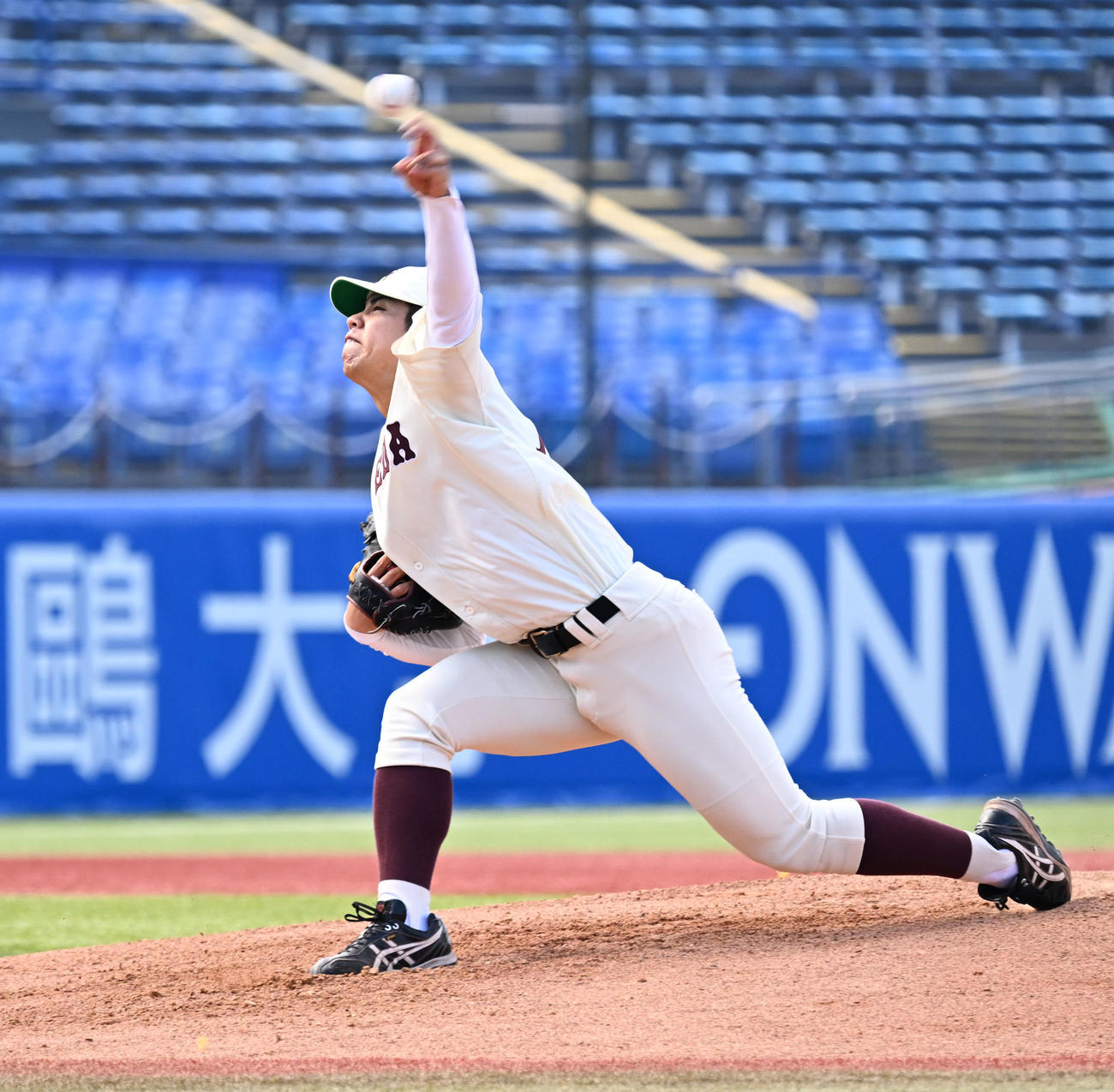 東京六大学野球　法大対早大　法大戦に先発した早大・宮城（撮影・千葉一成）
