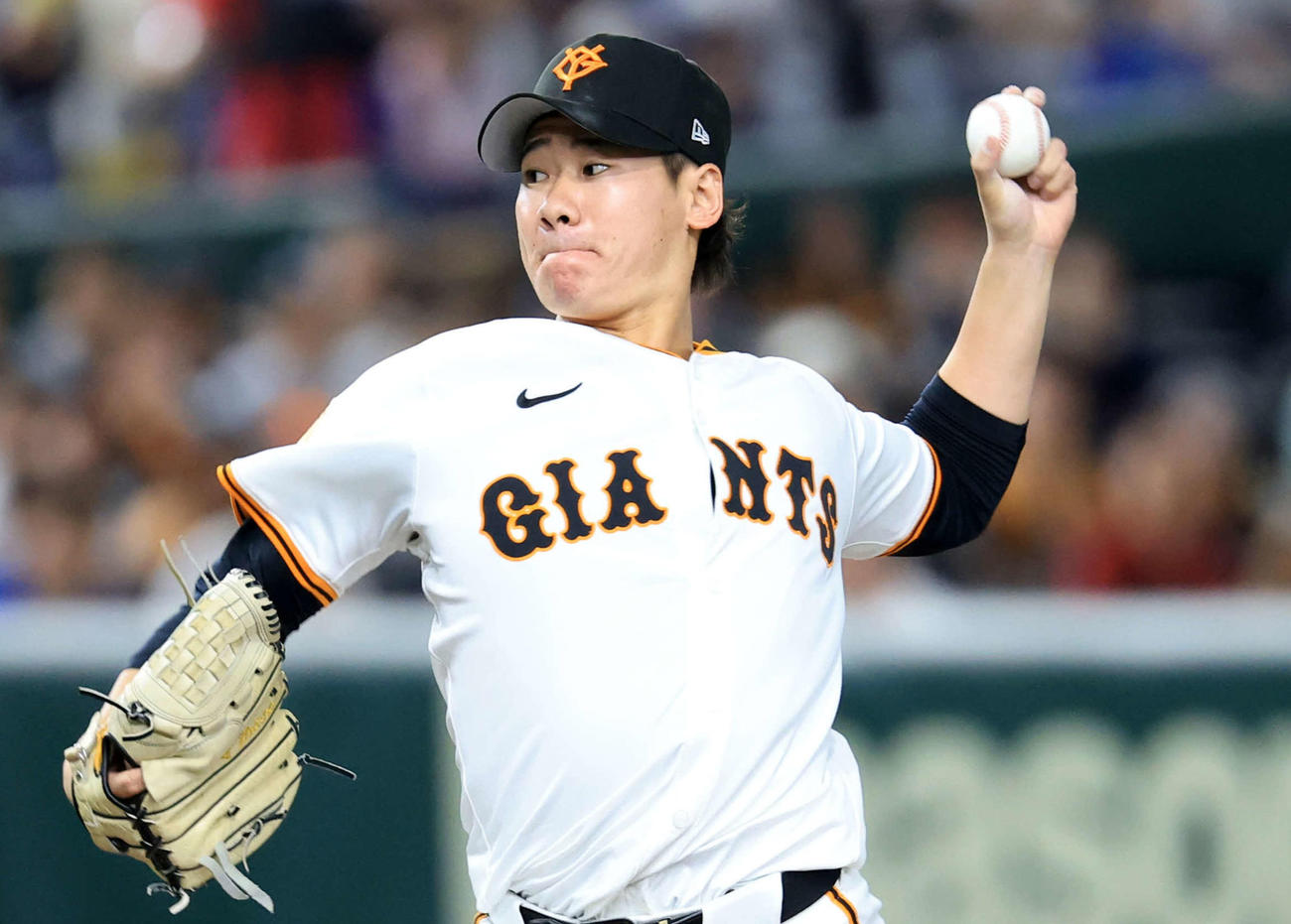巨人井上温大（2025年4月22日撮影）