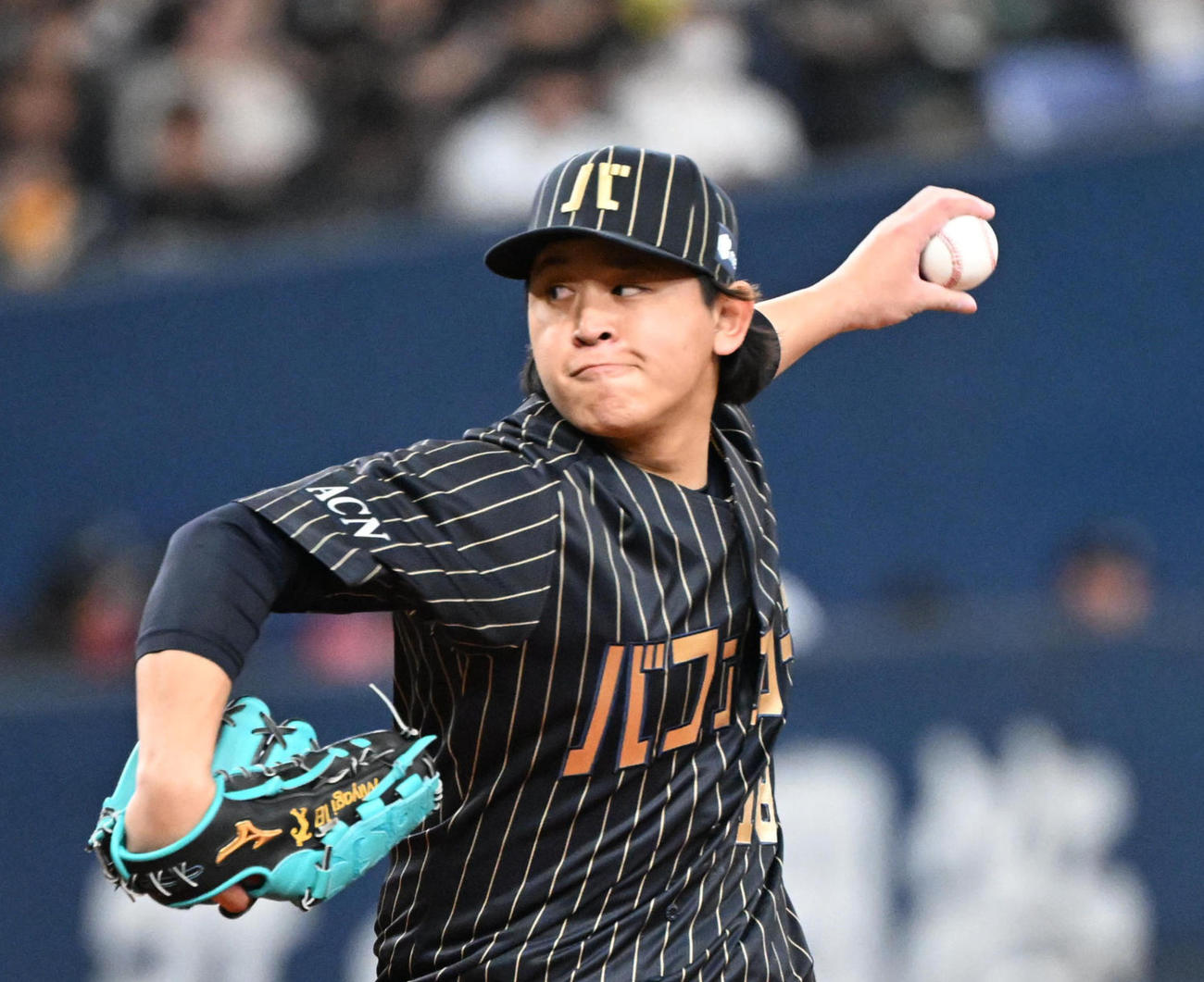 オリックス対ロッテ　先発するオリックス宮城（撮影・和賀正仁）