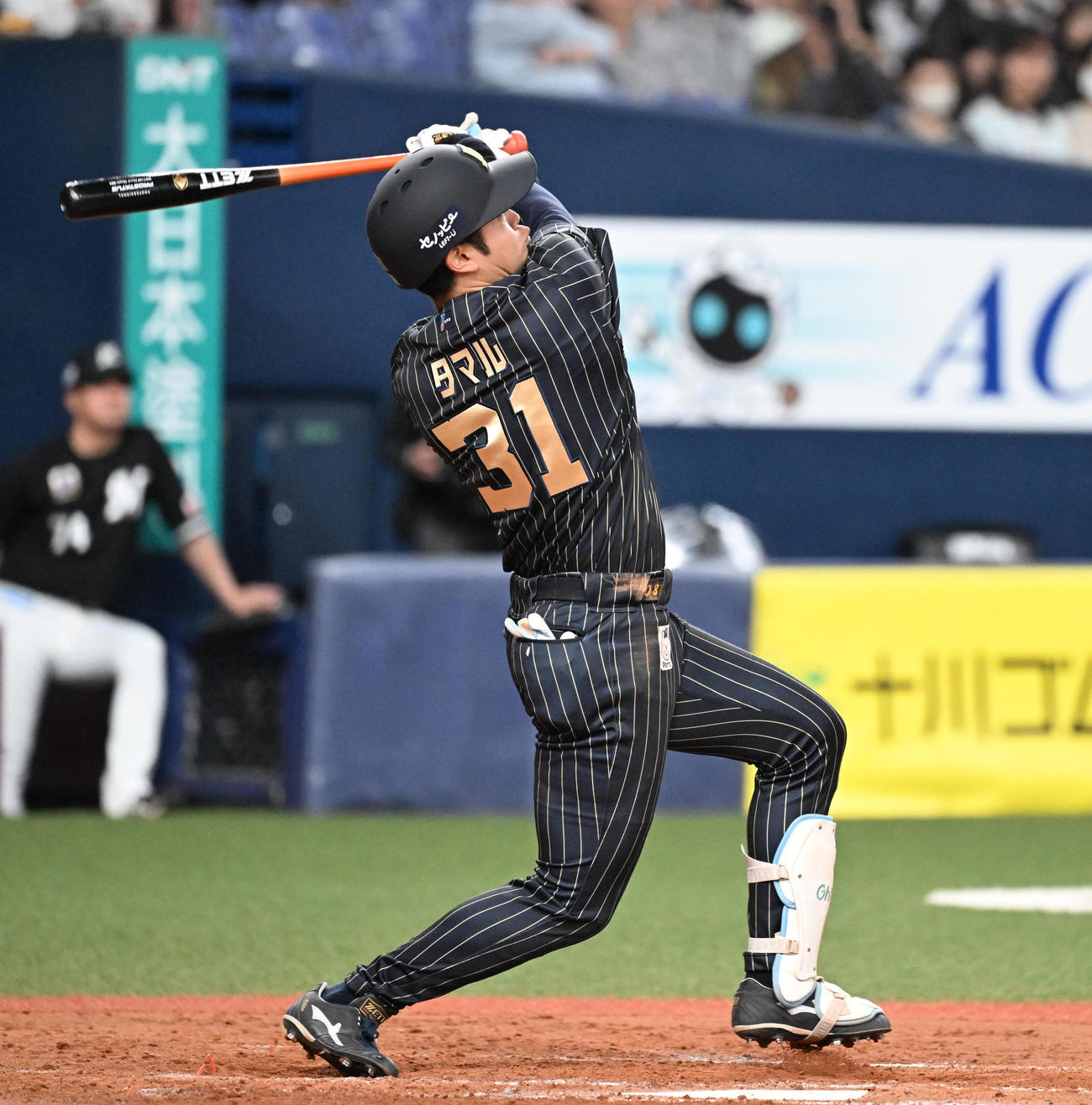 オリックス対ロッテ　5回裏オリックス2死、中前打を放つ太田（撮影・和賀正仁）