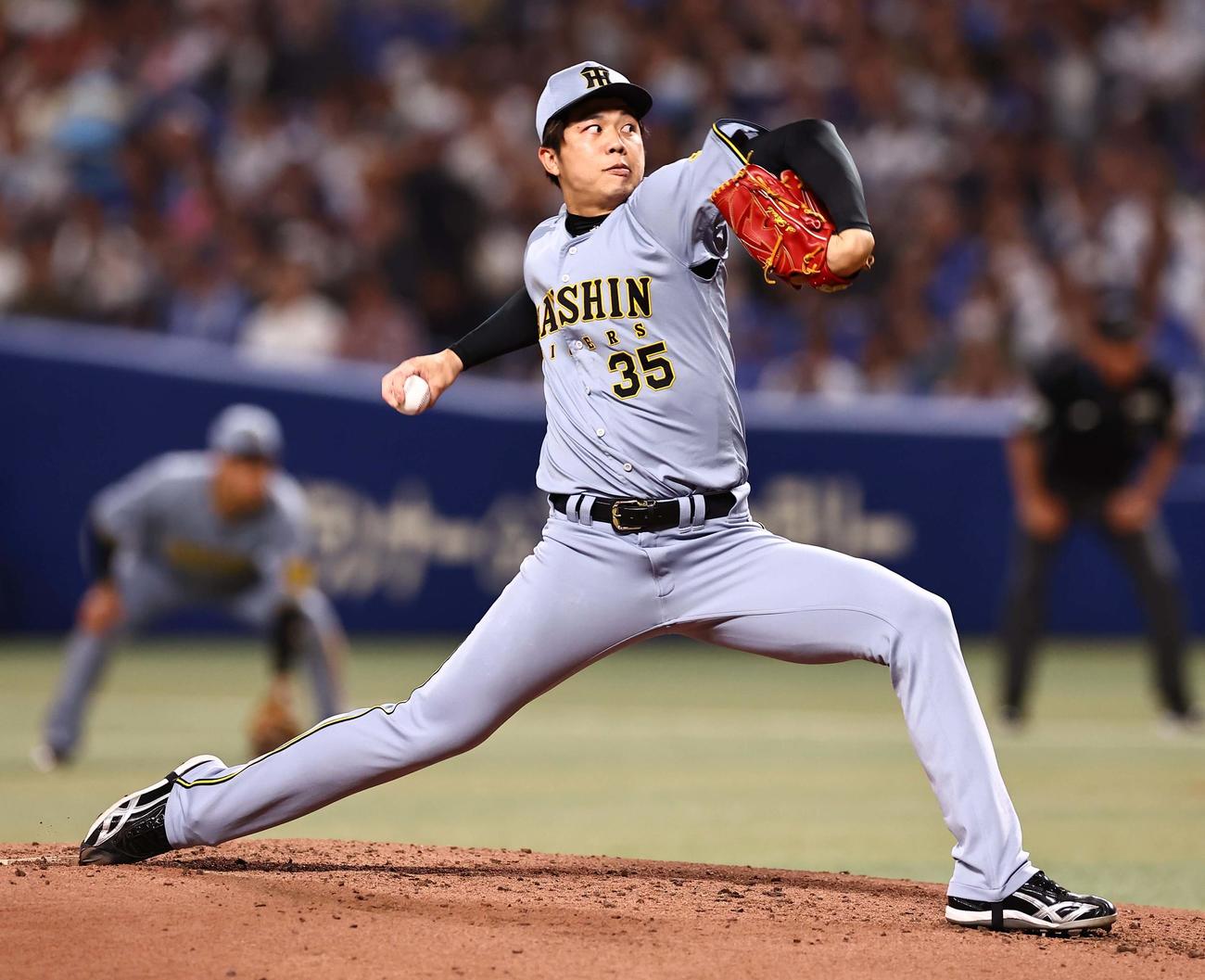中日対阪神　阪神先発の才木（撮影・上田博志）