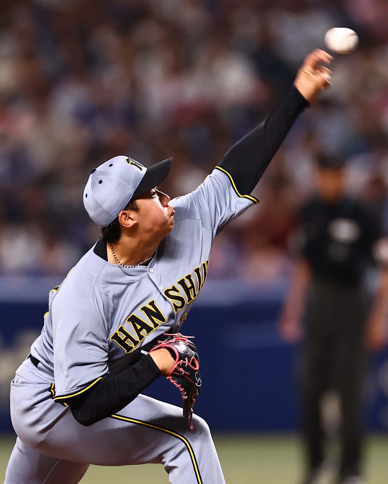 中日対阪神　阪神先発の門別（撮影・上田博志）