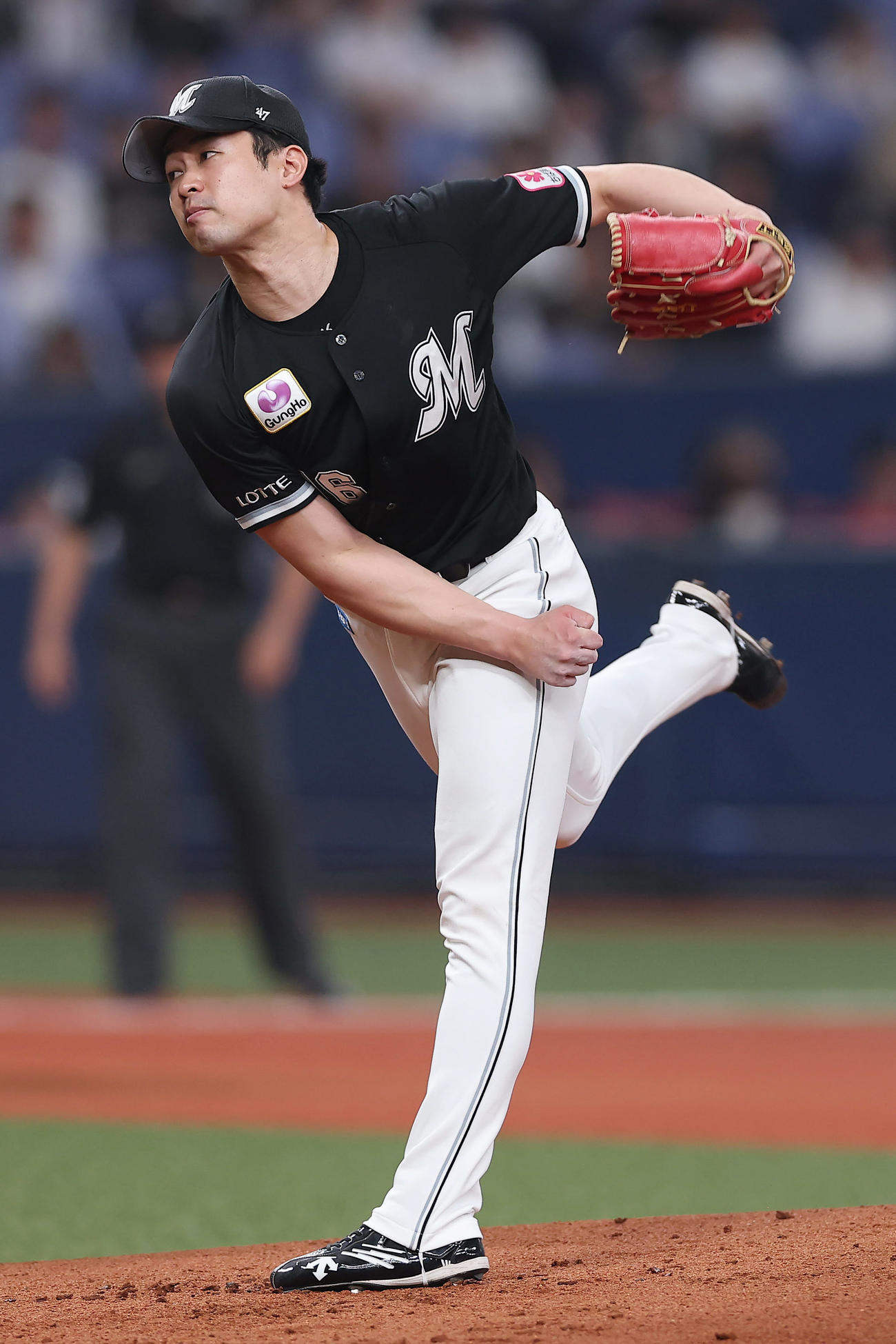オリックス対ロッテ　力投するロッテ先発の種市（撮影・前田充）