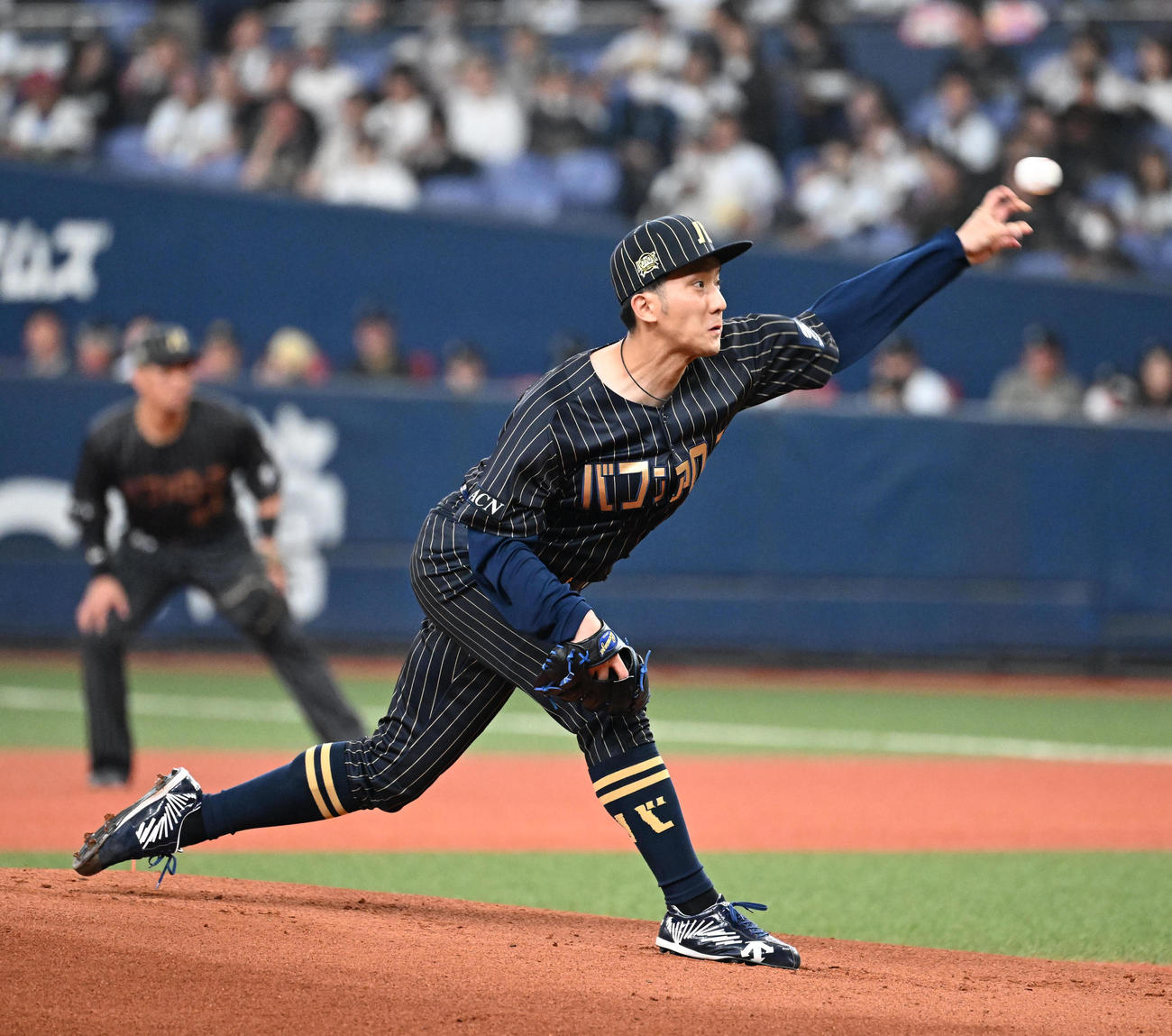 オリックス対ロッテ　先発するオリックス田嶋（撮影・和賀正仁）