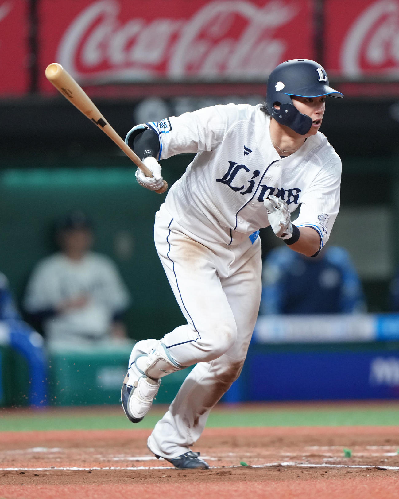 西武対楽天　7回裏西武2死一、三塁、西川は右前適時打を放つ（撮影・足立雅史）