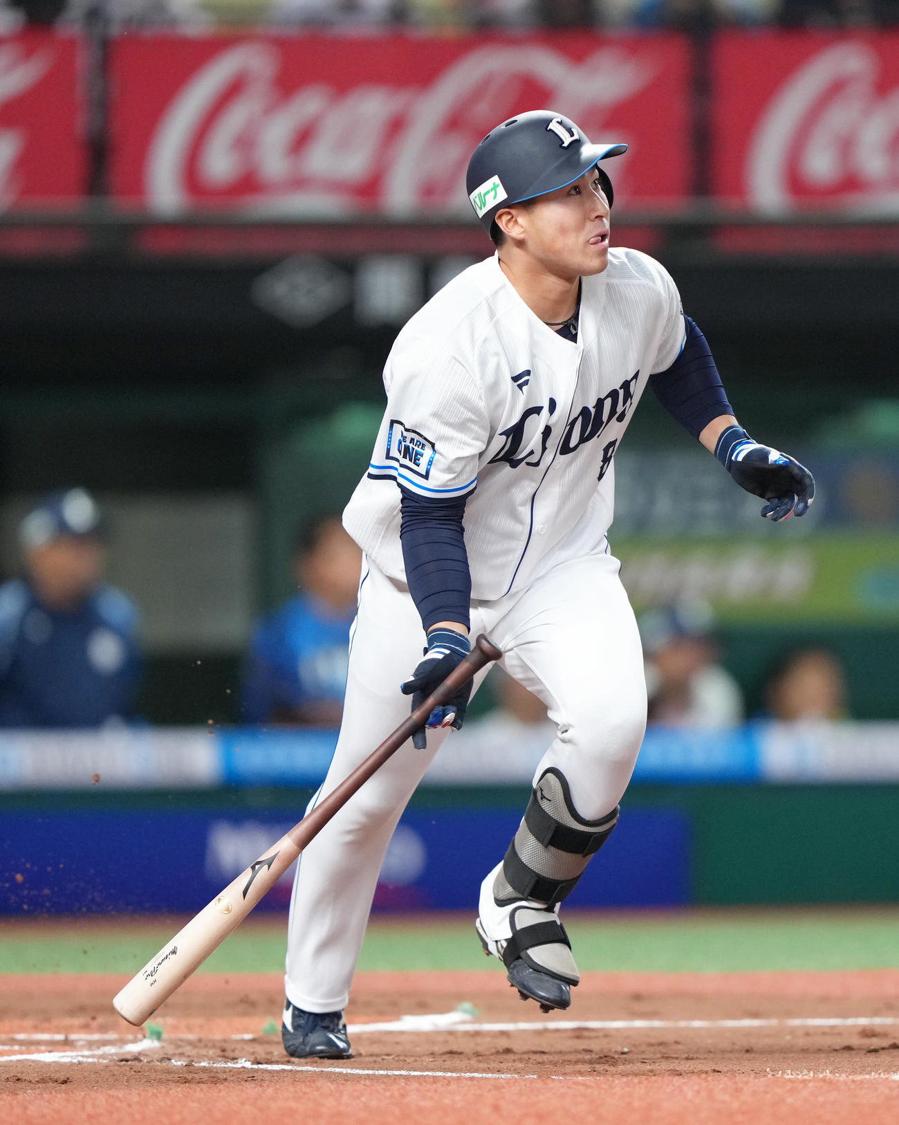 西武対楽天　1回裏西武無死二、三塁、渡部聖は先制2点適時三塁打を放つ（撮影・足立雅史）