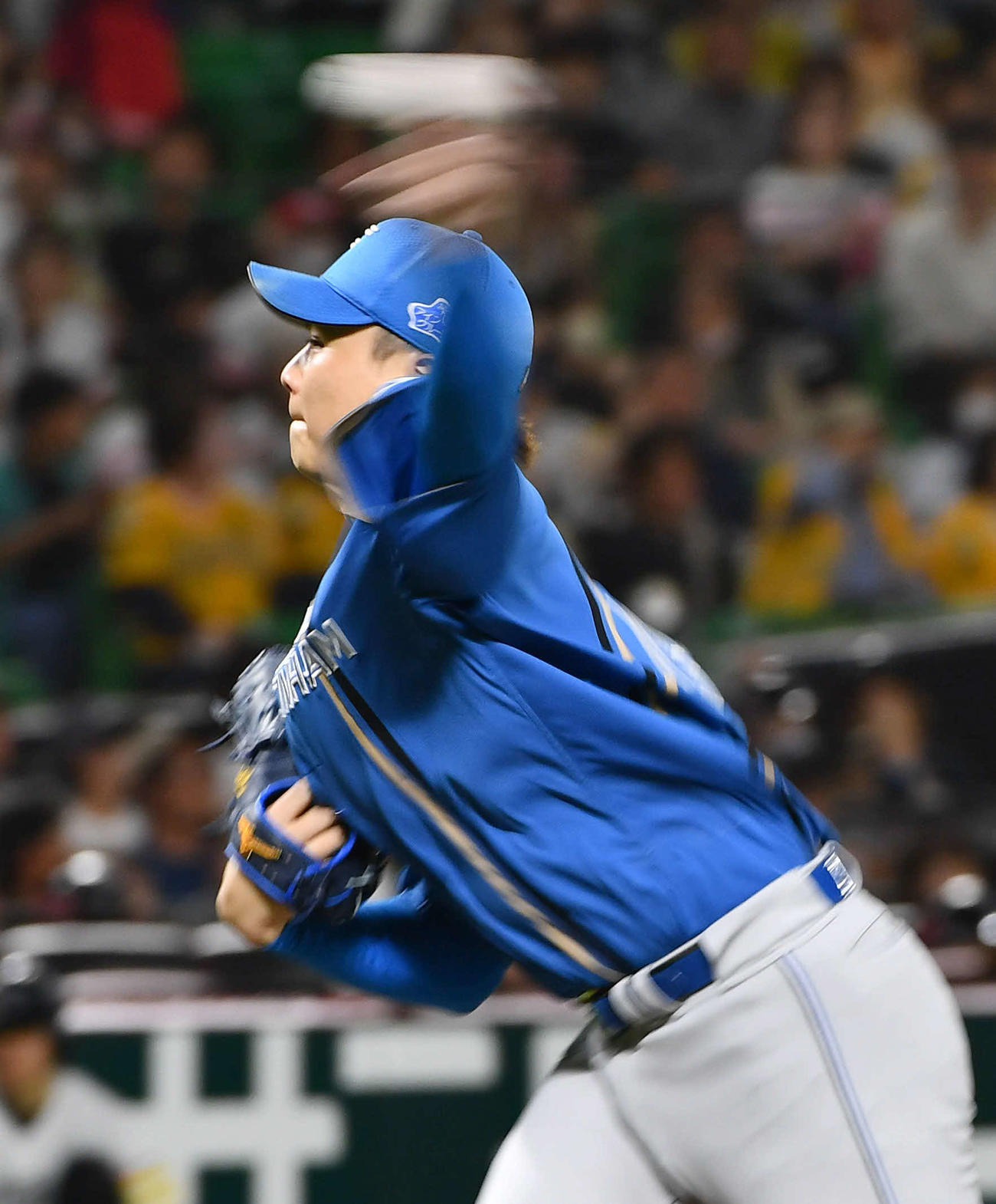 ソフトバンク対日本ハム　日本ハム先発の山崎（撮影・岩下翔太）