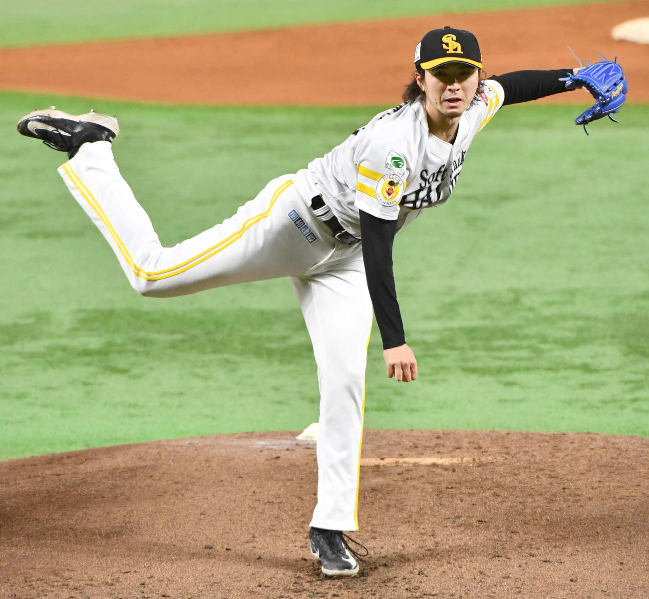 ソフトバンク対日本ハム　ソフトバンク先発の上沢（撮影・岩下翔太）