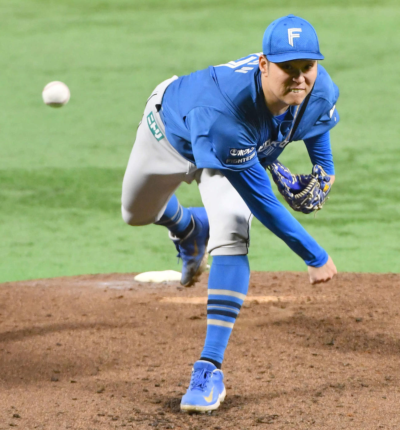 ソフトバンク対日本ハム　日本ハム先発の古林睿煬（撮影・岩下翔太）