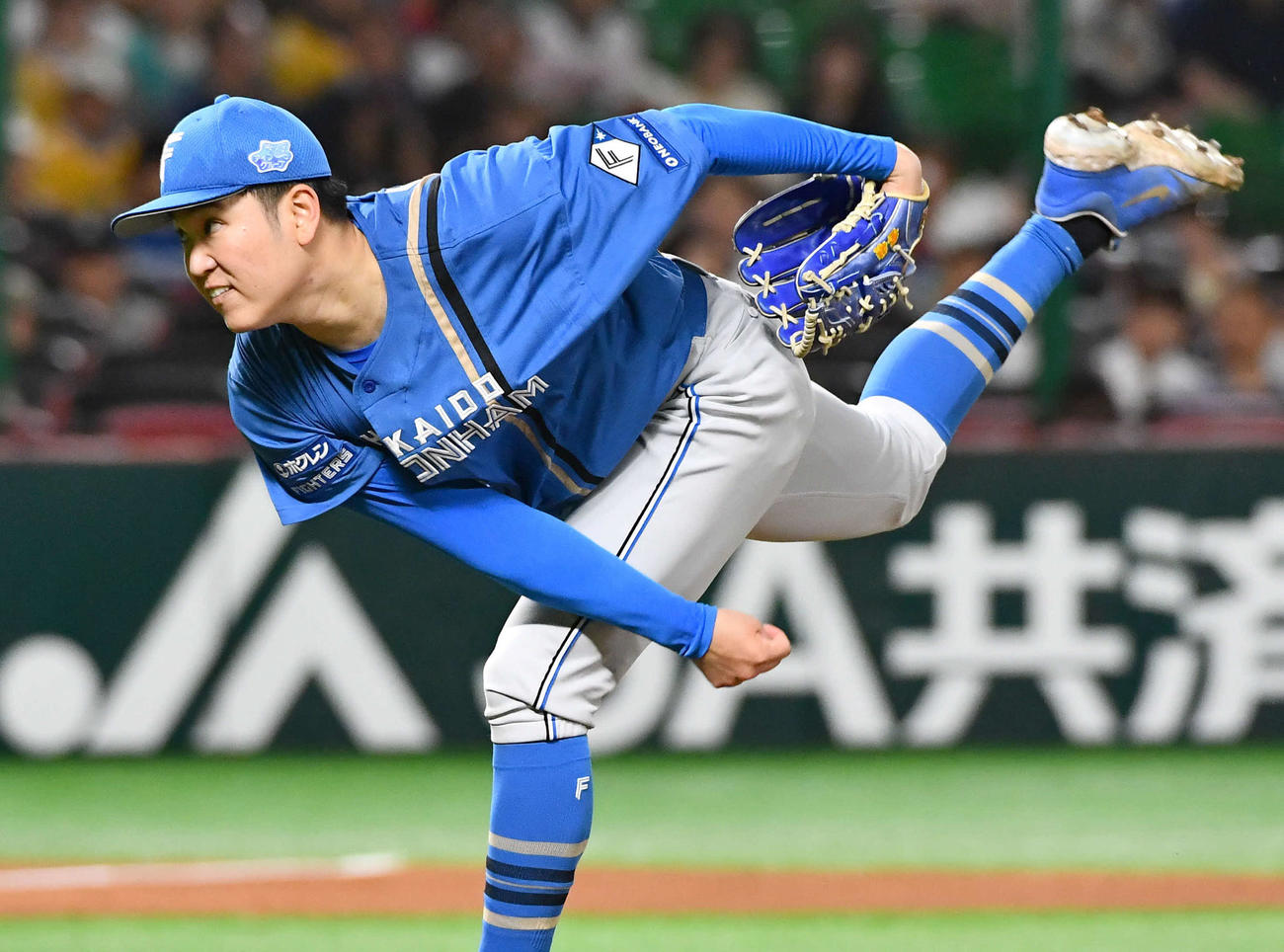 ソフトバンク対日本ハム　日本ハム先発の古林睿煬（撮影・岩下翔太）