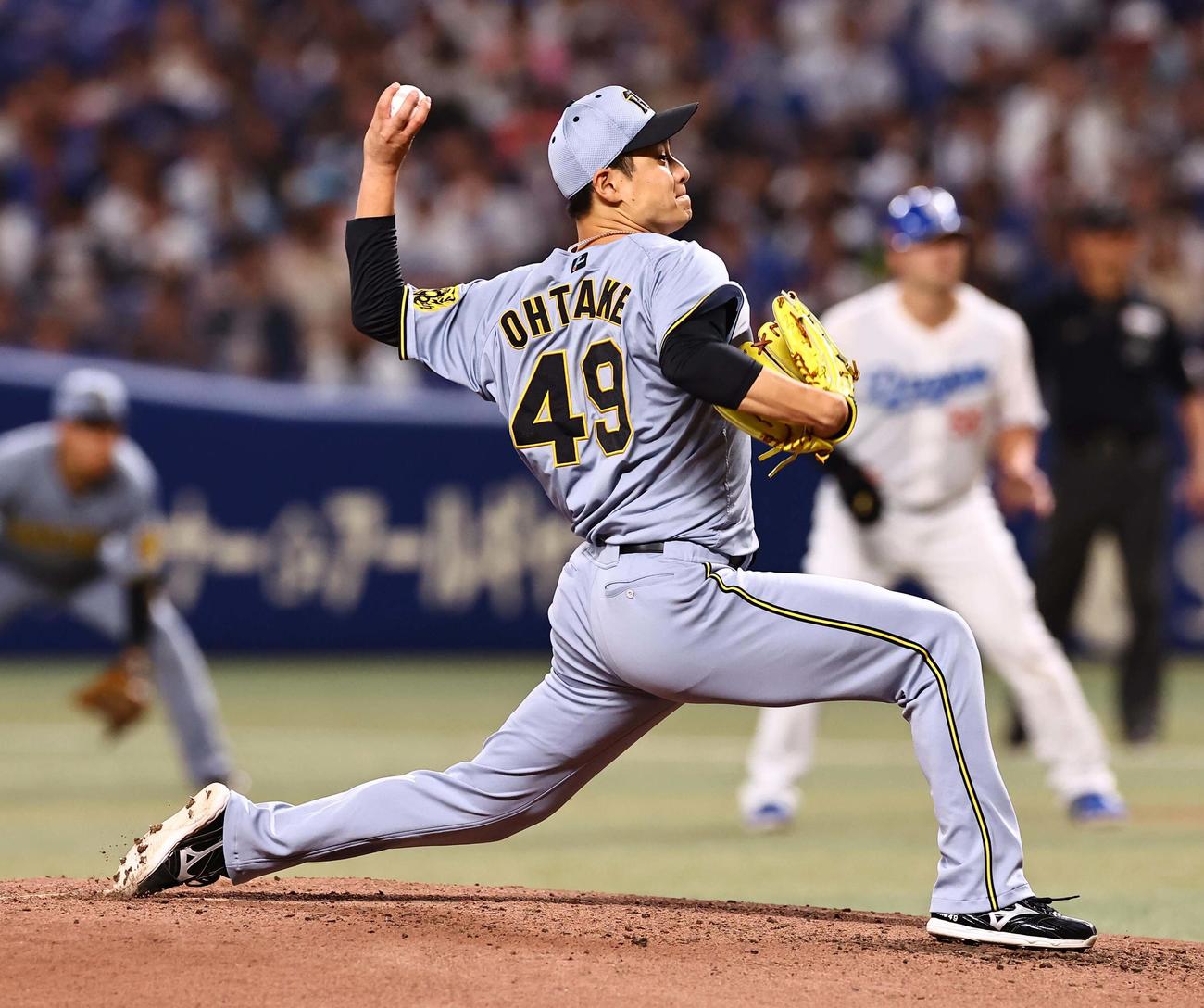 中日対阪神　阪神先発の大竹（撮影・上田博志）