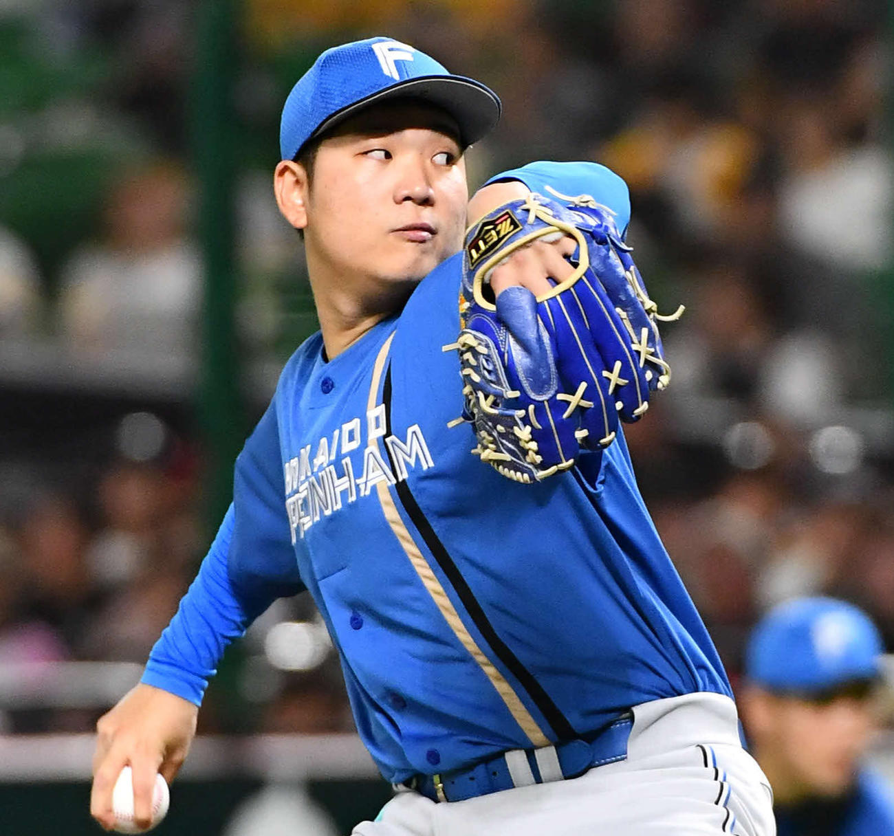 ソフトバンク対日本ハム　日本ハム先発の古林睿煬（撮影・岩下翔太）