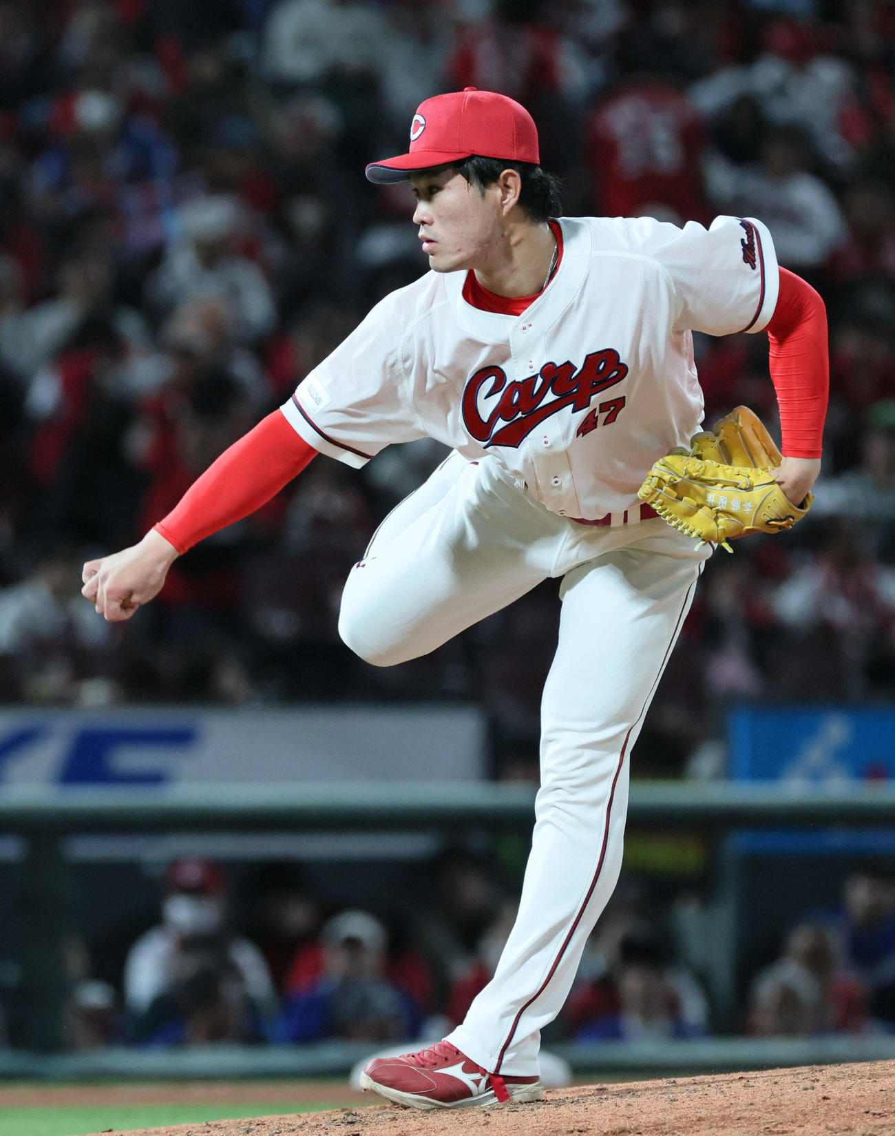 広島対新中日　9回表中日、広島4番手の斉藤（撮影・加藤孝規）