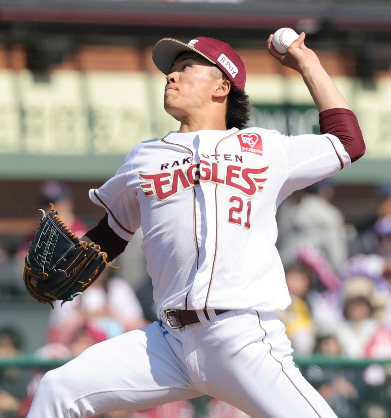 楽天対オリックス　楽天先発の早川（撮影・野上伸悟）